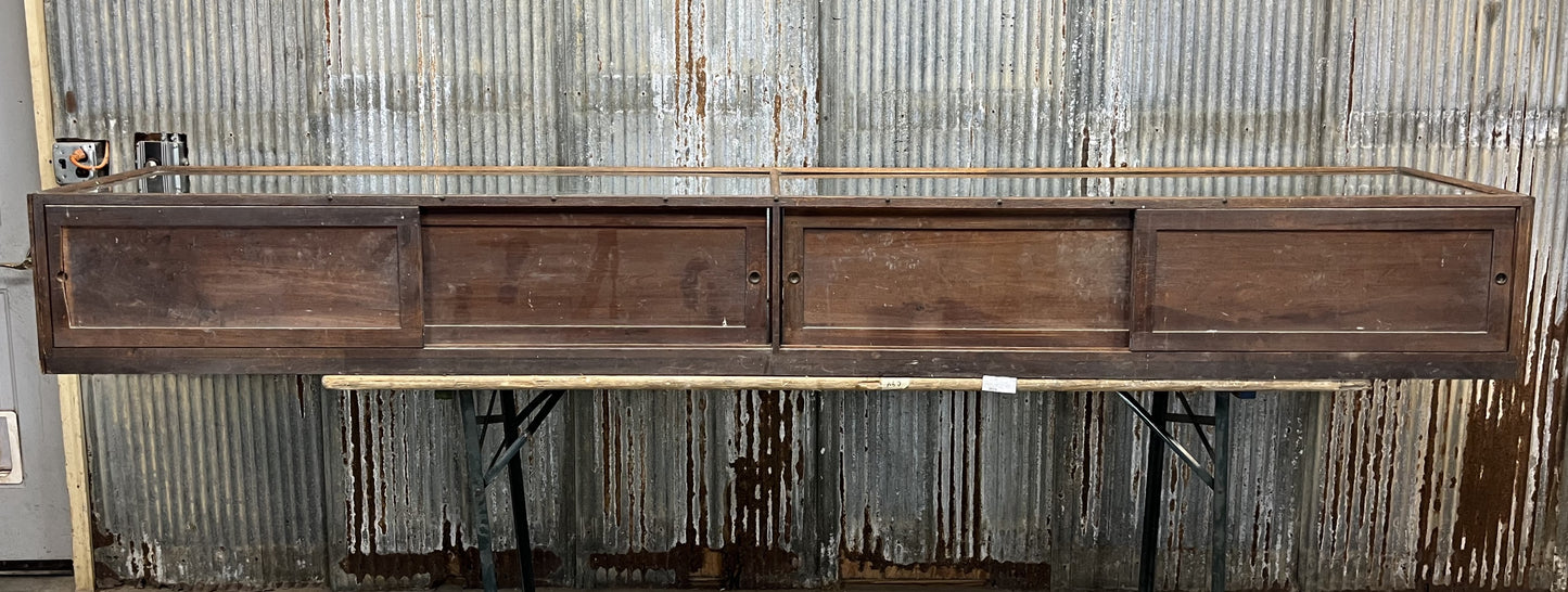 Wood Framed Countertop Glass Case, Vintage Retail Store Showcase, Collector Case
