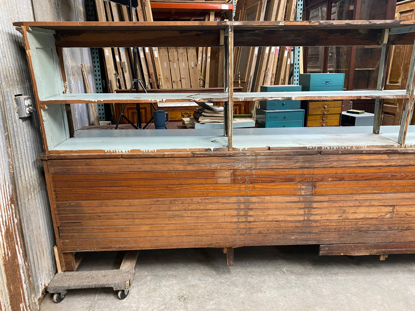 Store Counter - 13' Store Counter Display Case, Vintage Kitchen Counter, Tavern Bar, Mercantile by The Old Grainery (Bar,...