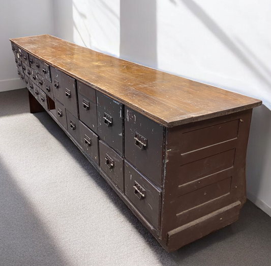 Store Counter - 31 Drawer Store Counter, Vintage Store Cabinet, Grant's Drug Store, Hannibal, MO by The Old Grainery (Bar,...