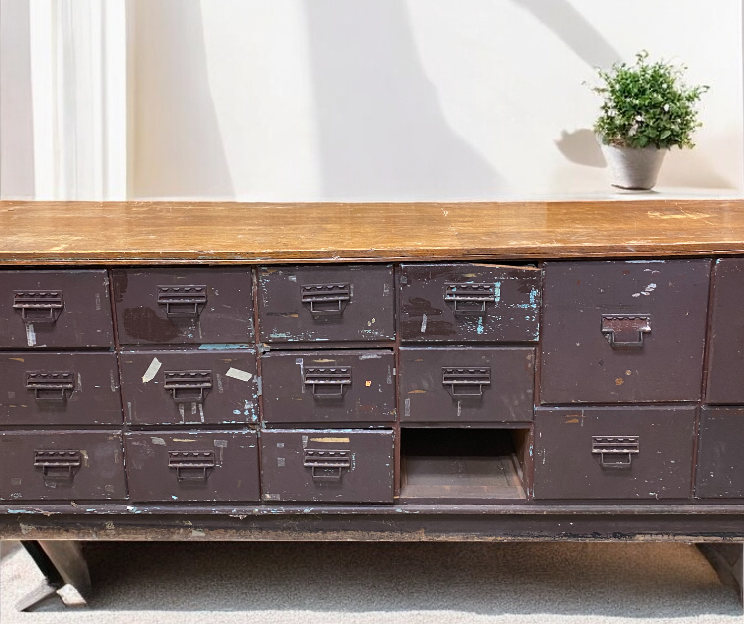 Store Counter - 31 Drawer Store Counter, Vintage Store Cabinet, Grant's Drug Store, Hannibal, MO by The Old Grainery (Bar,...