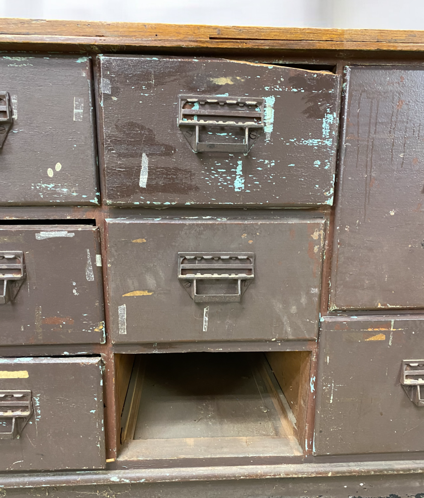 Store Counter - 31 Drawer Store Counter, Vintage Store Cabinet, Grant's Drug Store, Hannibal, MO by The Old Grainery (Bar,...