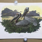 Art & Collectibles > Prints > Lithographs - 4 Richard Sloan Bird Prints (11x14) Waterfowl Coastal Wildlife Art, Gull Pelic...