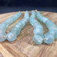 Glass Bead - Ice Blue Recycled Glass Beads African Trade Beads, Sea Glass Style, 2 Strands by The Old Grainery (African, B...