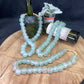 Home Goods - Ice Blue Recycled Glass Beads African Trade Beads, Sea Glass Style, 3 Strands by The Old Grainery (African, B...