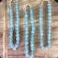 Home Goods - Ice Blue Recycled Glass Beads African Trade Beads, Sea Glass Style, 3 Strands by The Old Grainery (African, B...