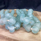 Home Goods - Ice Blue Recycled Glass Beads African Trade Beads, Sea Glass Style, 4 Strands by The Old Grainery (African, B...