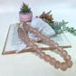 Home Goods - Pale Pink Recycled Glass Beads African Trade Beads, Sea Glass Style, 1 Strand by The Old Grainery (African, E...