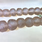Home Goods - Pale Pink Recycled Glass Beads African Trade Beads, Sea Glass Style, 1 Strand by The Old Grainery (African, E...