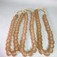 Home Goods - Pale Pink Recycled Glass Beads African Trade Beads, Sea Glass Style, 3 Strands by The Old Grainery (African,...