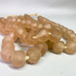 Home Goods - Pale Pink Recycled Glass Beads African Trade Beads, Sea Glass Style, 3 Strands by The Old Grainery (African,...