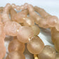 Home Goods - Pale Pink Recycled Glass Beads African Trade Beads, Sea Glass Style, 3 Strands by The Old Grainery (African,...