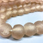 Home Goods - Pale Pink Recycled Glass Beads African Trade Beads, Sea Glass Style, 4 Strands by The Old Grainery (African,...
