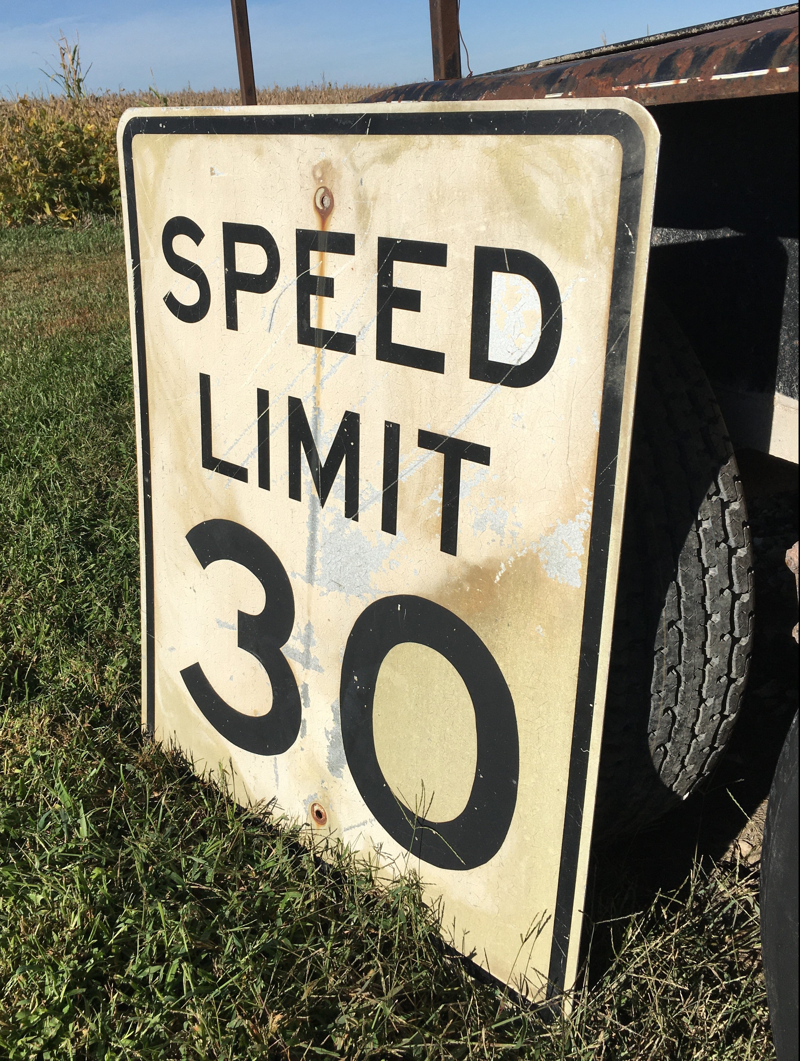 Speed Limit 45 Vintage Sign, 30x24 Vintage Metal Road Sign, A – The Old ...