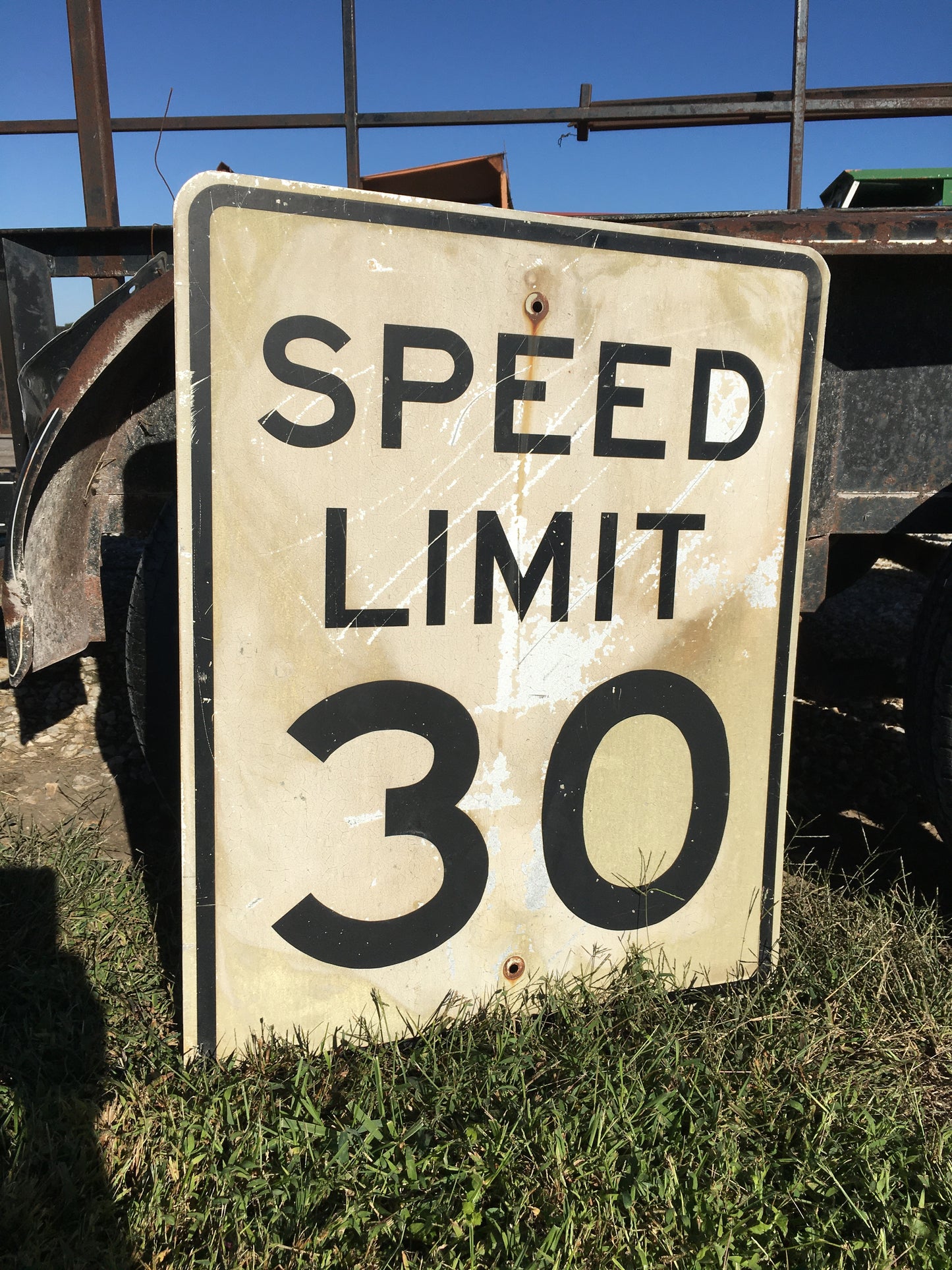 Signs - Speed Limit 30 Vintage Sign, 30x24 Vintage Metal Road Sign, A by The Old Grainery (Garage Art, Home Decor, Man Cave)