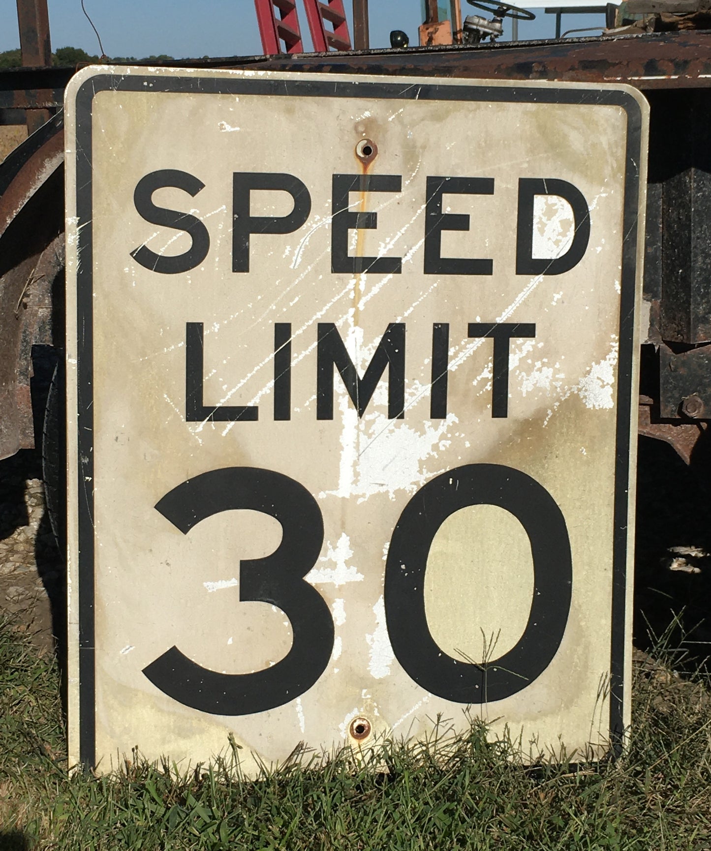 Signs - Speed Limit 30 Vintage Sign, 30x24 Vintage Metal Road Sign, A by The Old Grainery (Garage Art, Home Decor, Man Cave)