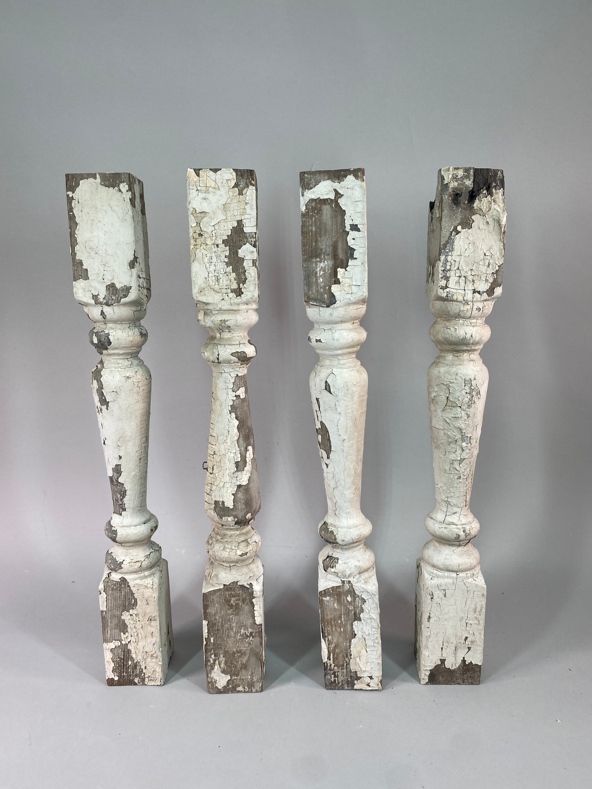 Balusters - 4 White Wood Balusters Reclaimed Spindles Porch Post House Trim A59 by The Old Grainery (Architectural, Candle...