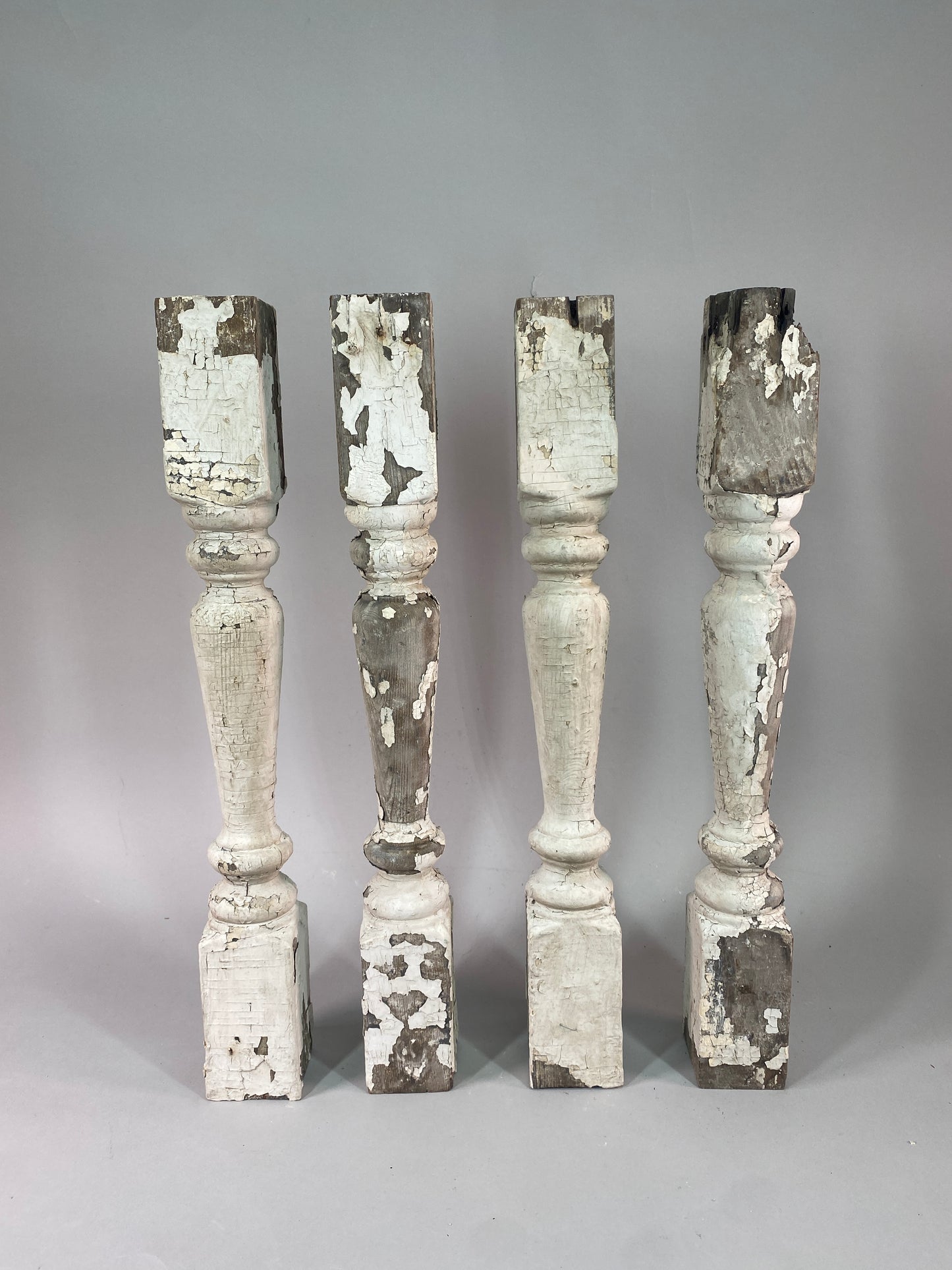 Balusters - 4 White Wood Balusters Reclaimed Spindles Porch Post House Trim A59 by The Old Grainery (Architectural, Candle...