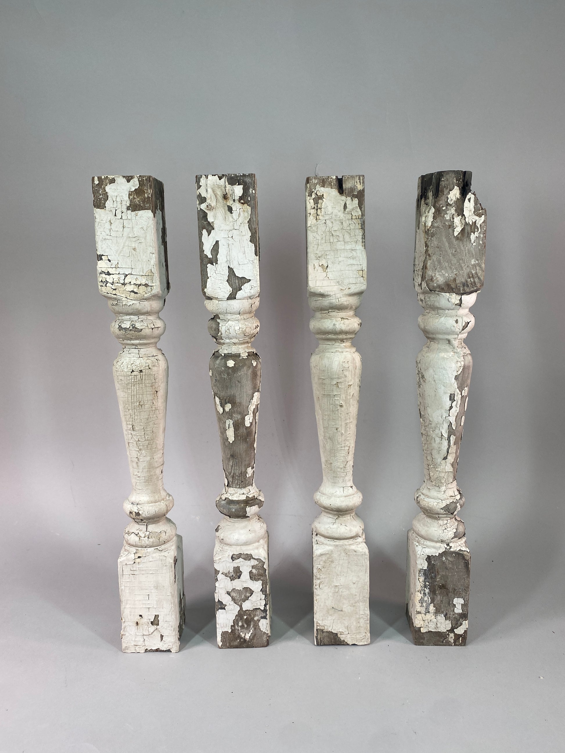 Balusters - 4 White Wood Balusters Reclaimed Spindles Porch Post House Trim A59 by The Old Grainery (Architectural, Candle...