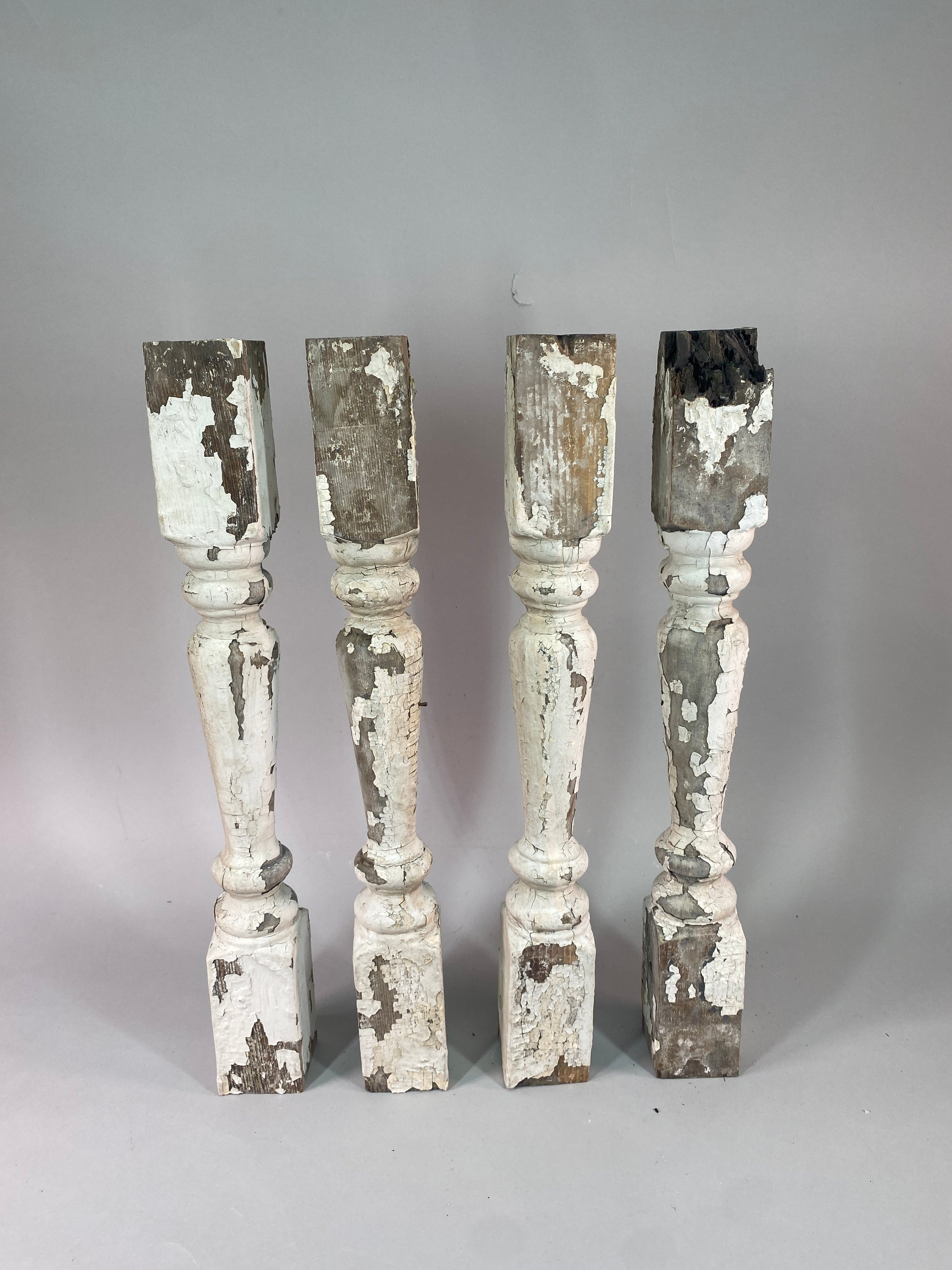Balusters - 4 White Wood Balusters Reclaimed Spindles Porch Post House Trim A59 by The Old Grainery (Architectural, Candle...