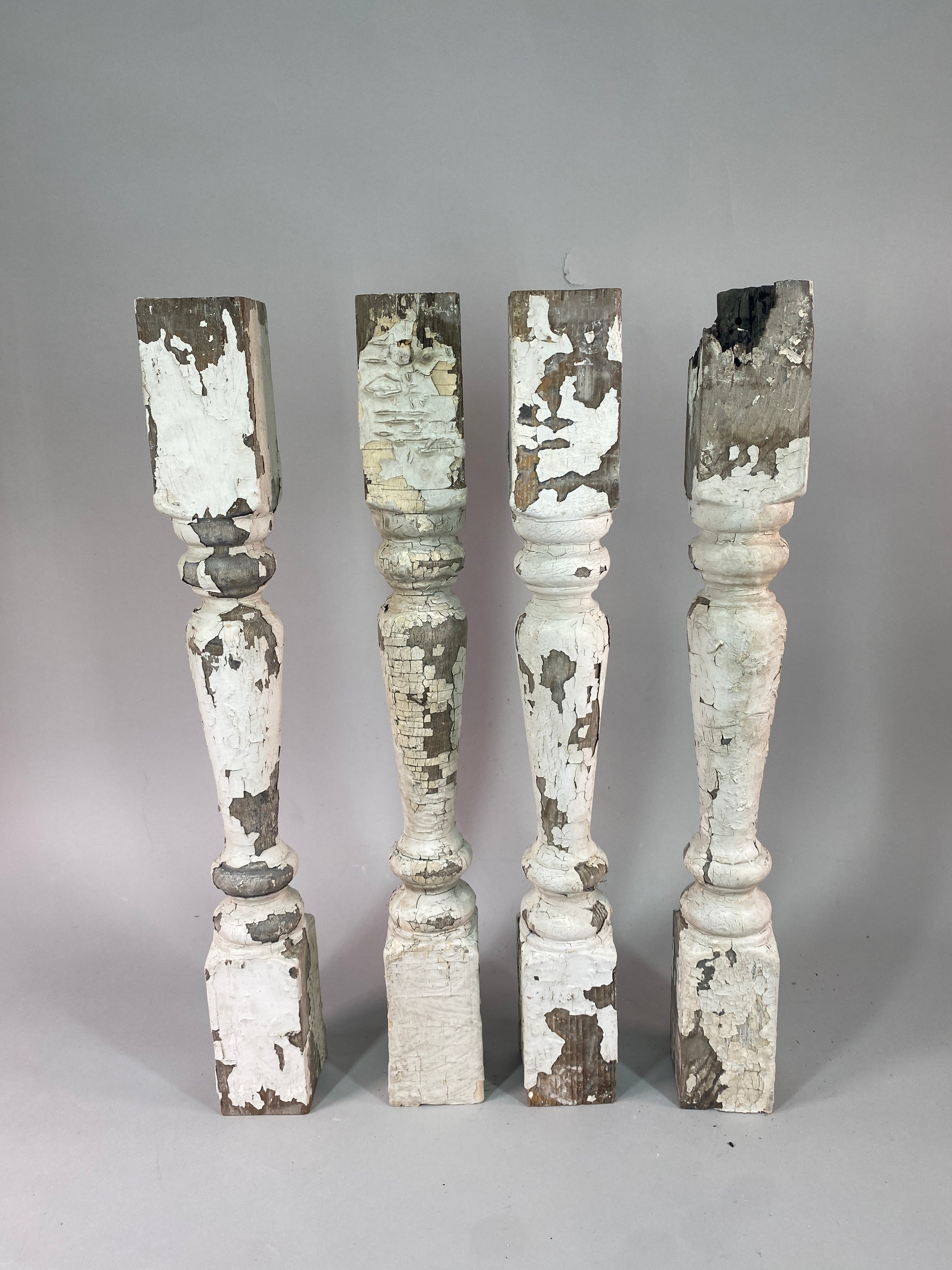 Balusters - 4 White Wood Balusters Reclaimed Spindles Porch Post House Trim A59 by The Old Grainery (Architectural, Candle...