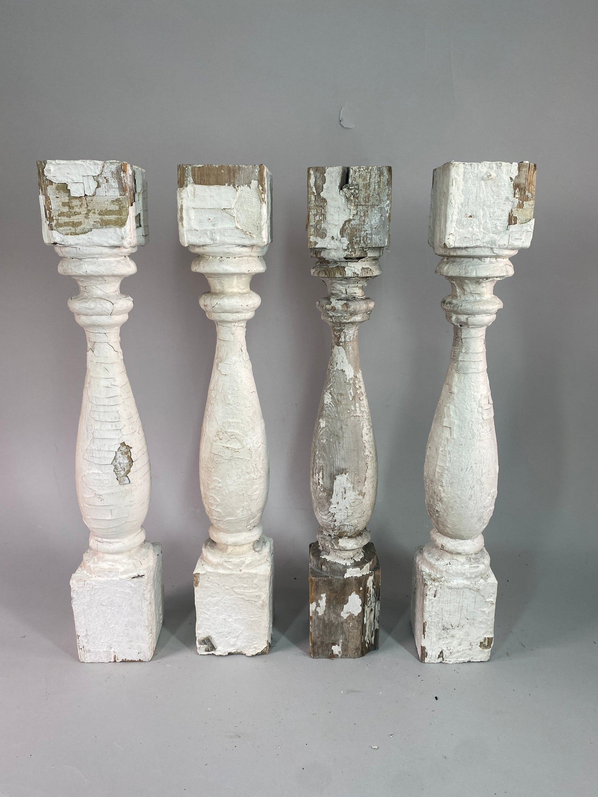 Balusters - 4 White Wood Balusters Reclaimed Spindles Porch Post House Trim A61 by The Old Grainery (Architectural, Candle...