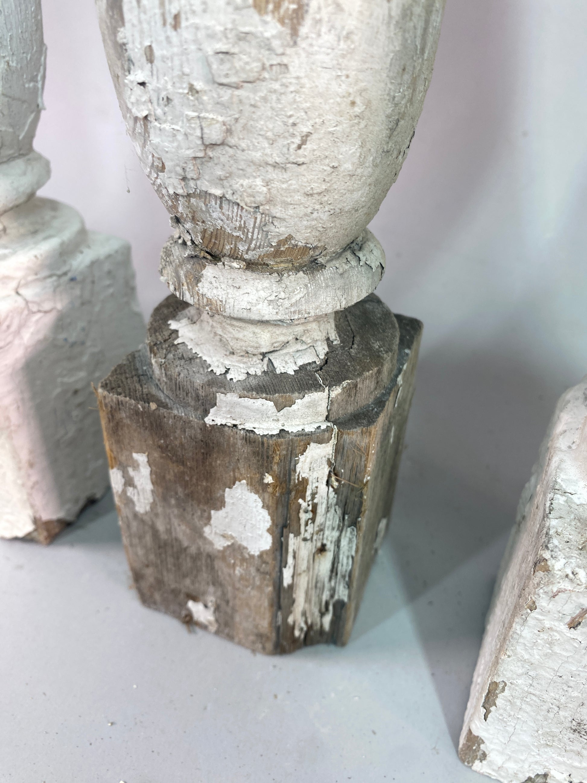 Balusters - 4 White Wood Balusters Reclaimed Spindles Porch Post House Trim A61 by The Old Grainery (Architectural, Candle...