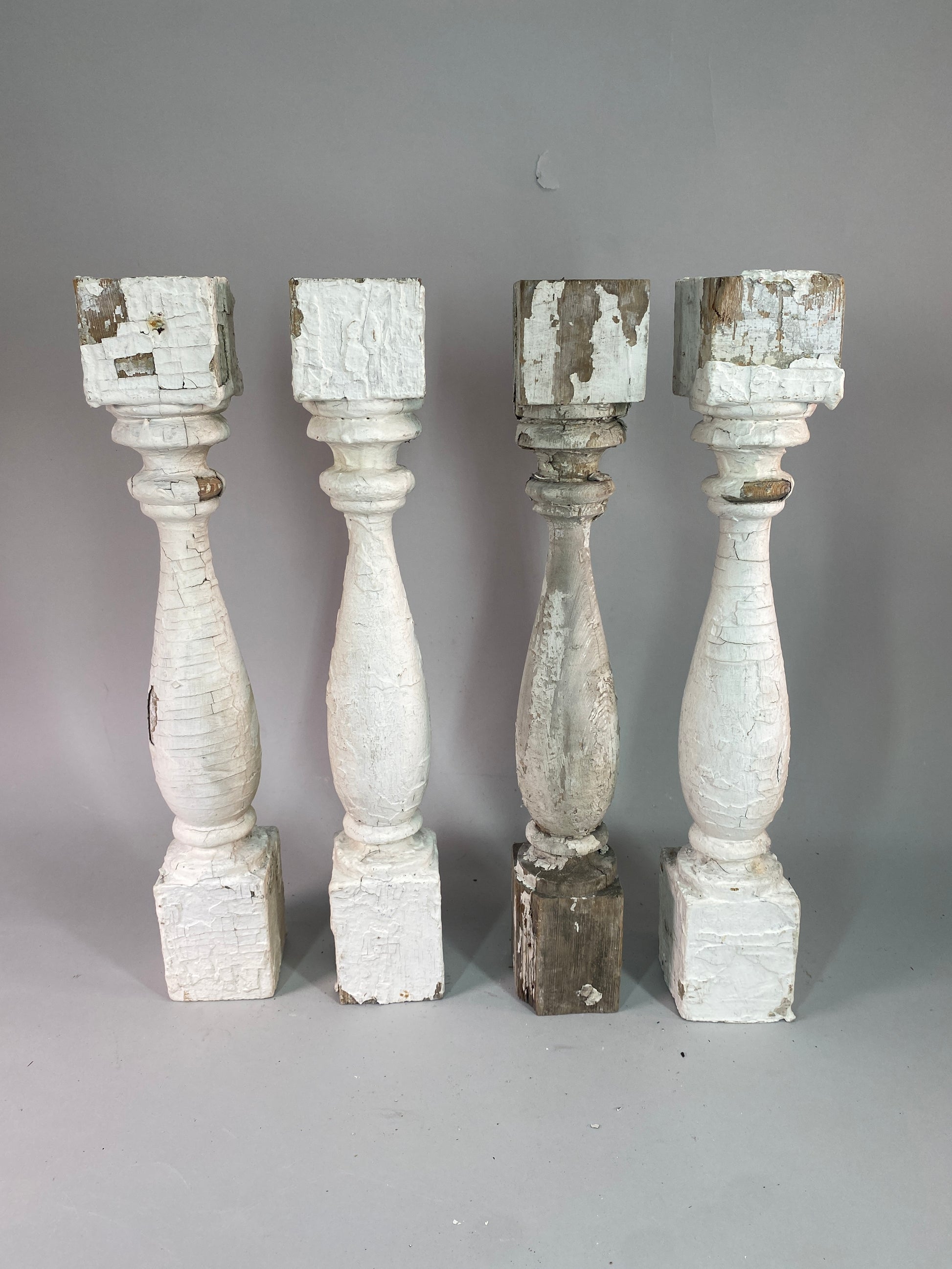 Balusters - 4 White Wood Balusters Reclaimed Spindles Porch Post House Trim A61 by The Old Grainery (Architectural, Candle...