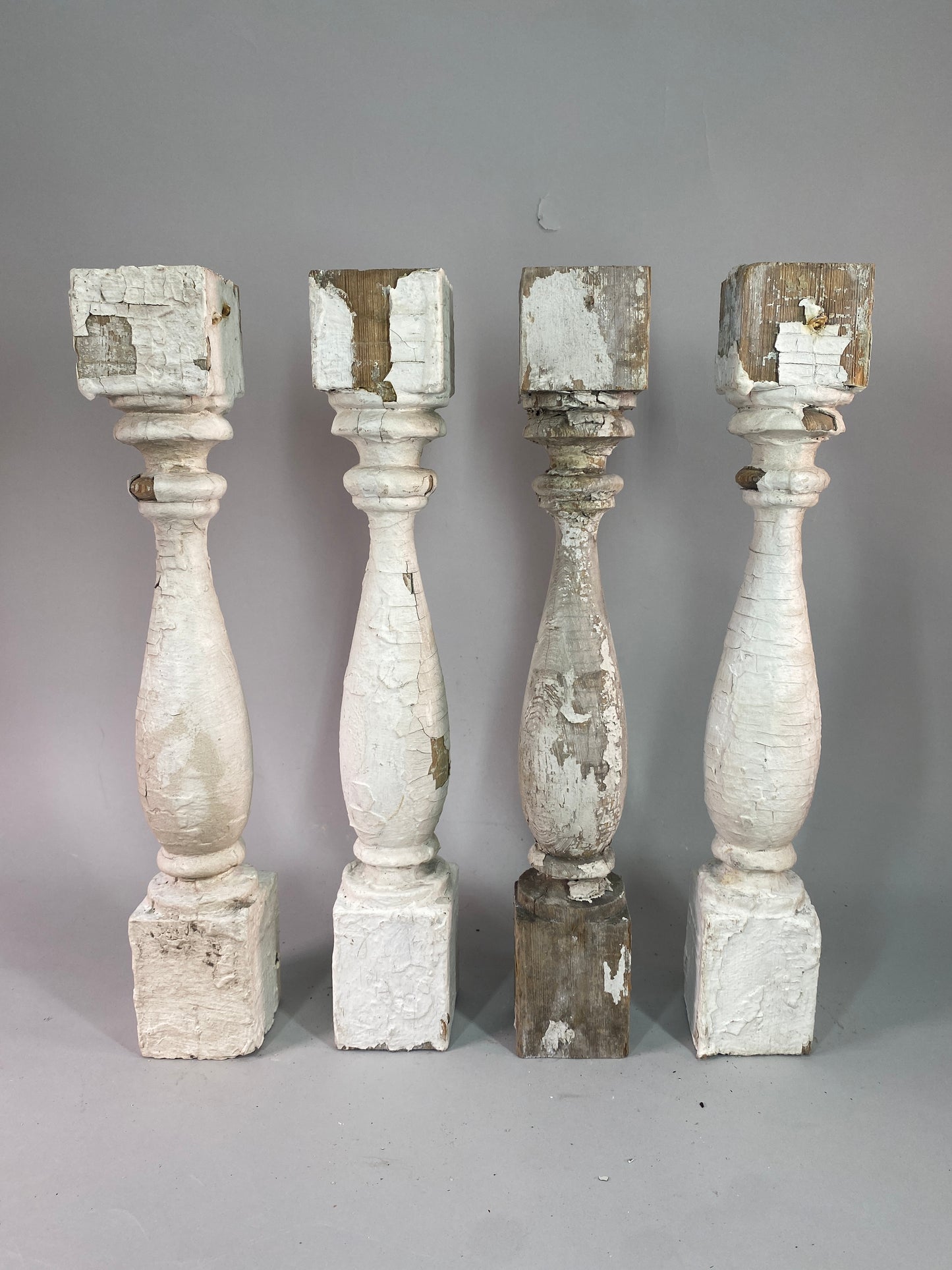 Balusters - 4 White Wood Balusters Reclaimed Spindles Porch Post House Trim A61 by The Old Grainery (Architectural, Candle...