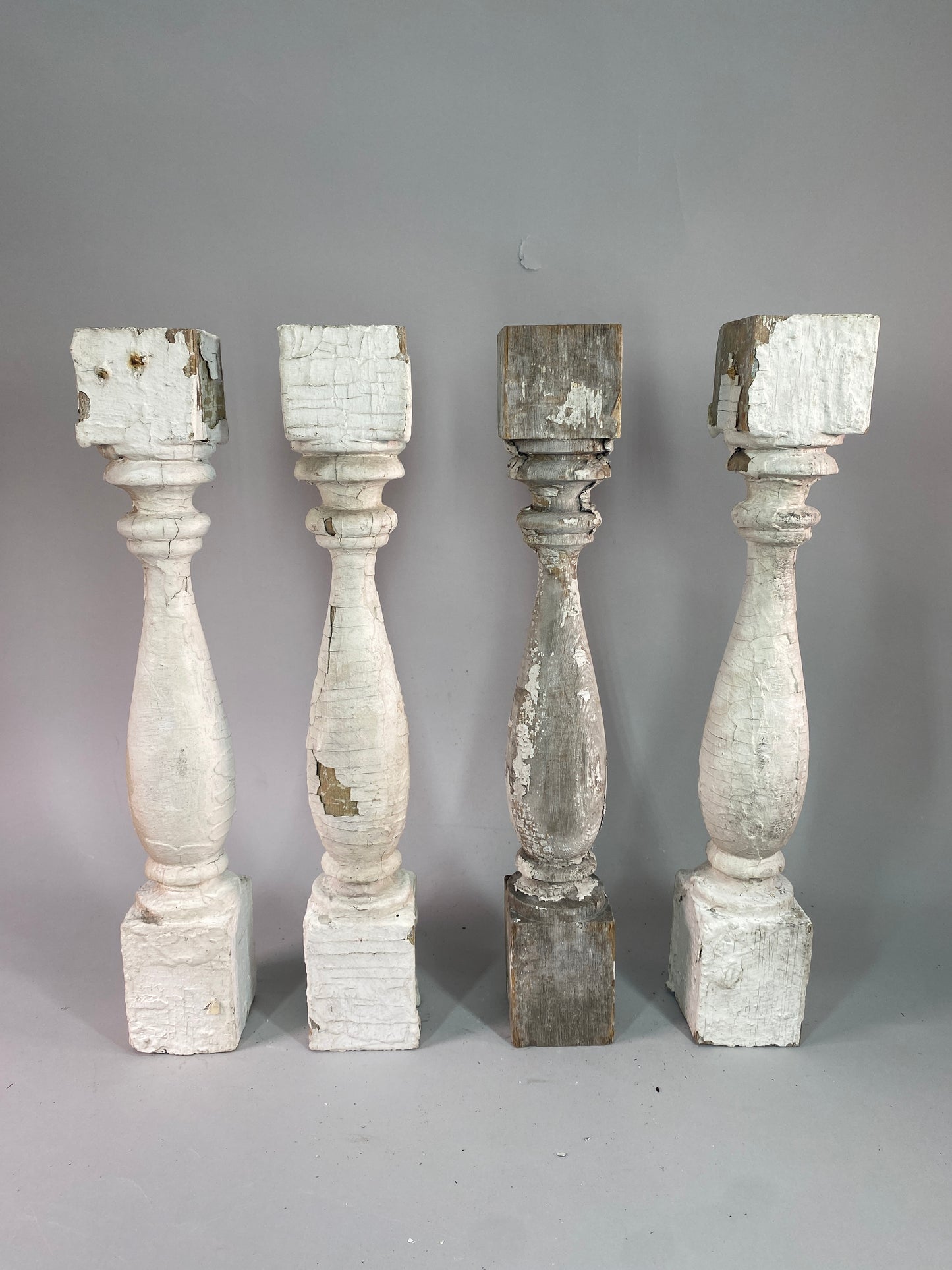 Balusters - 4 White Wood Balusters Reclaimed Spindles Porch Post House Trim A61 by The Old Grainery (Architectural, Candle...