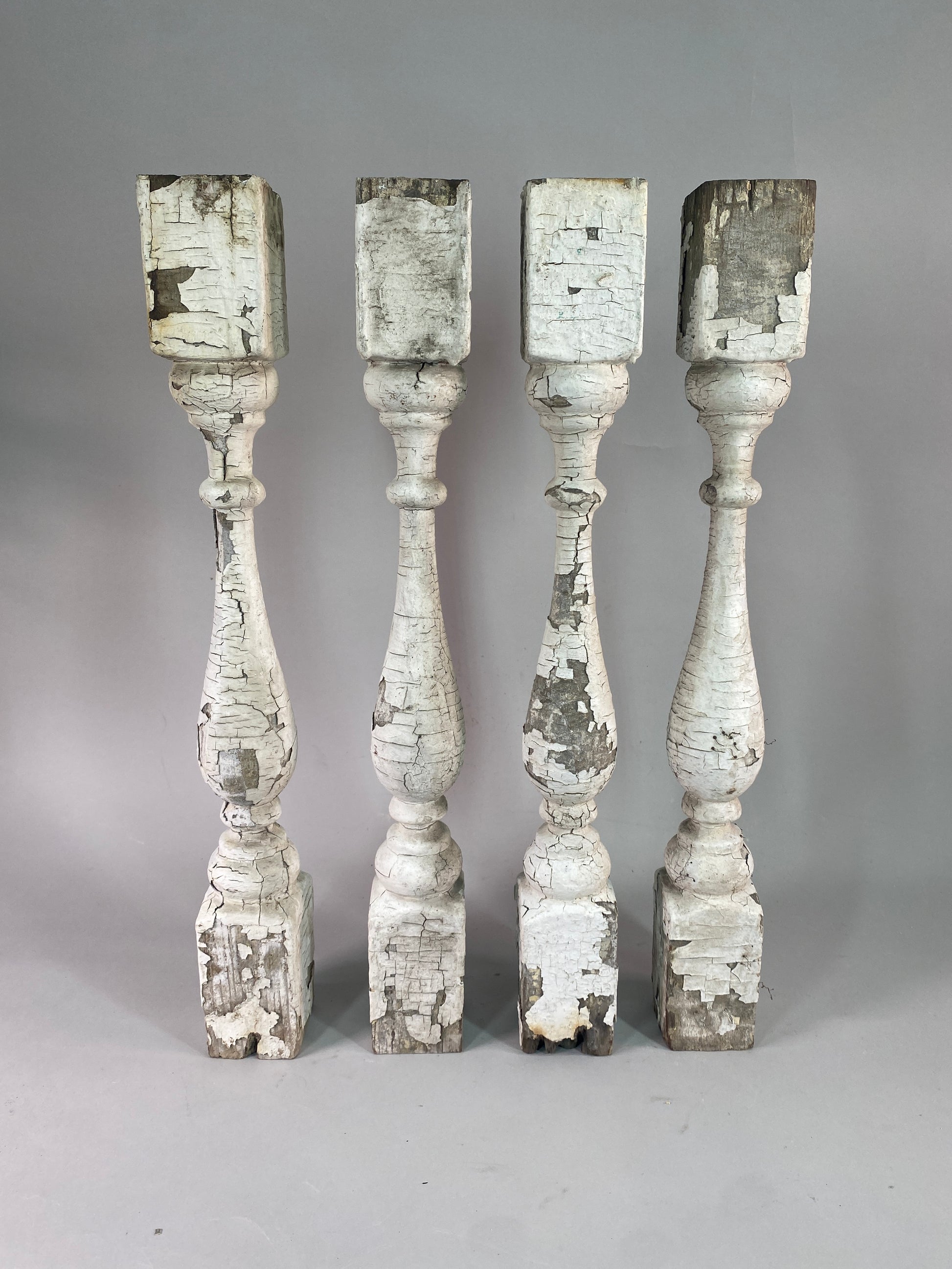 Balusters - 4 White Wood Balusters Reclaimed Spindles Porch Post House Trim A64 by The Old Grainery (Architectural, Candle...