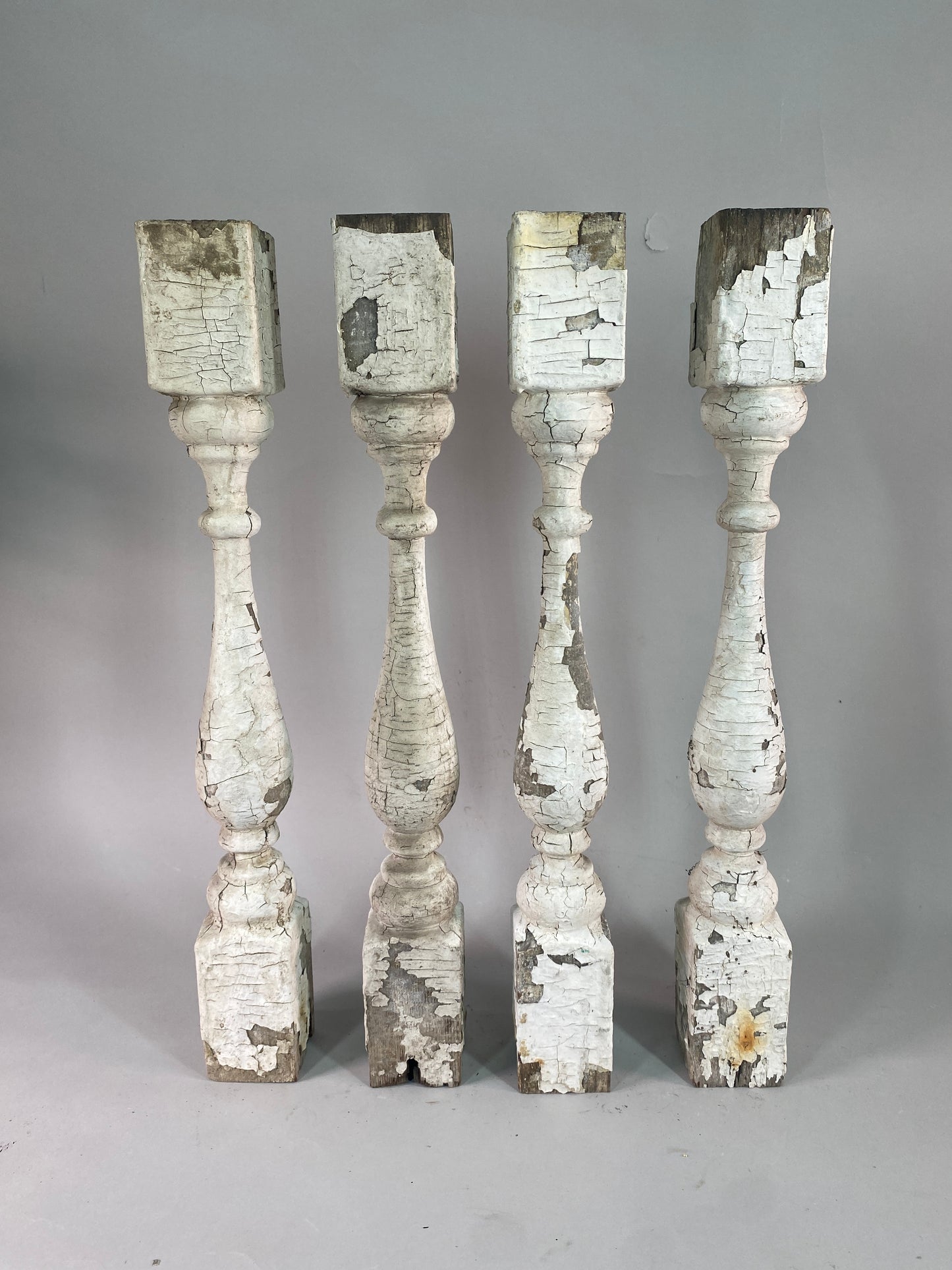 Balusters - 4 White Wood Balusters Reclaimed Spindles Porch Post House Trim A64 by The Old Grainery (Architectural, Candle...