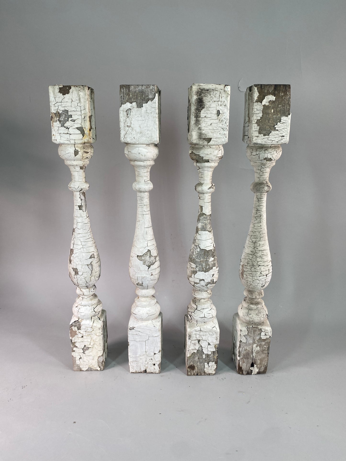 Balusters - 4 White Wood Balusters Reclaimed Spindles Porch Post House Trim A64 by The Old Grainery (Architectural, Candle...