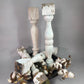 Balusters - 4 White Wood Balusters Reclaimed Spindles Porch Post House Trim A56 by The Old Grainery (Architectural, Carpen...