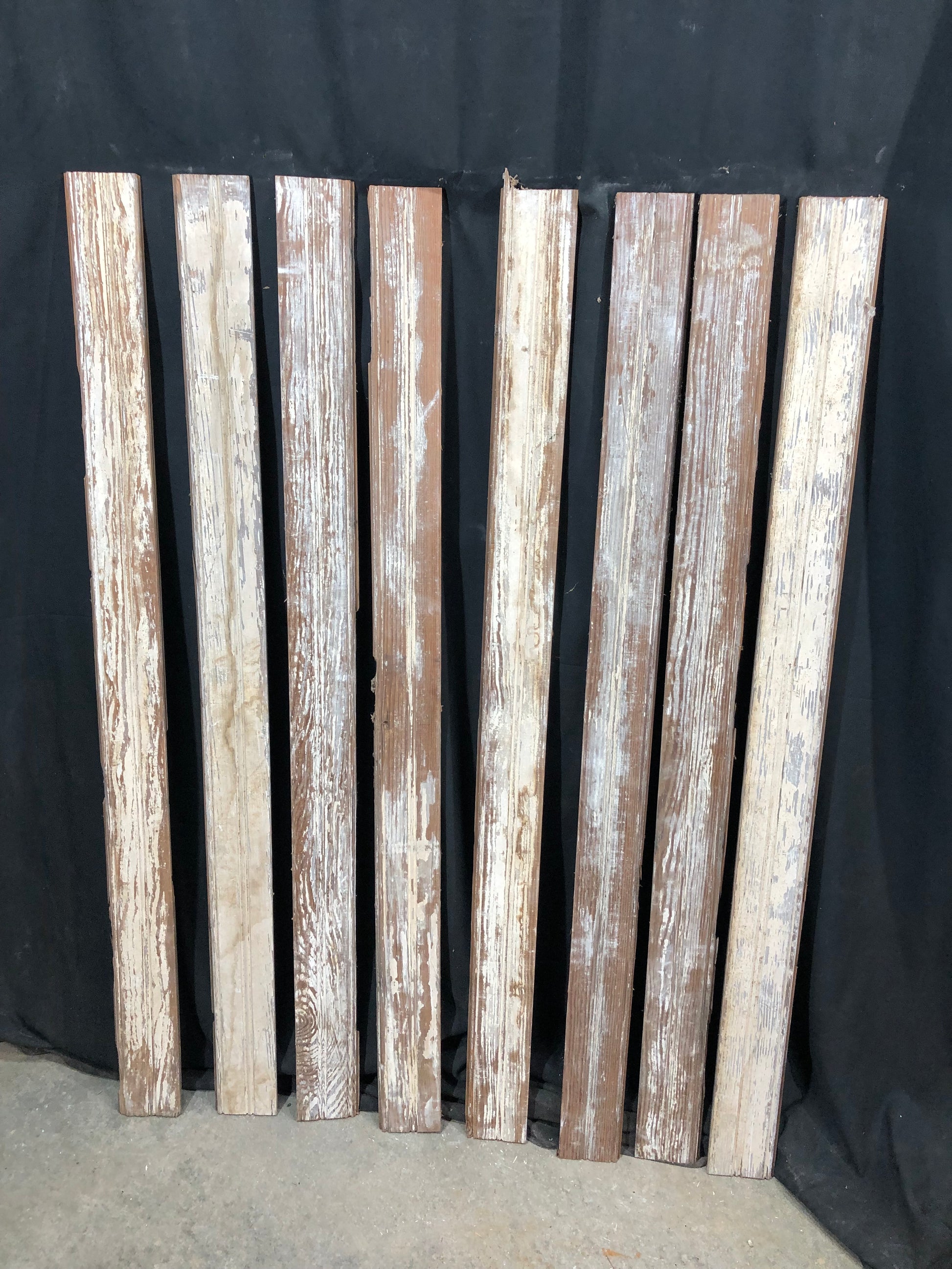 Craft Supplies & Tools > Raw Materials > Wood > Boards & Planks - 8 Reclaimed Wainscoting Bead Board Pieces, Architectural...