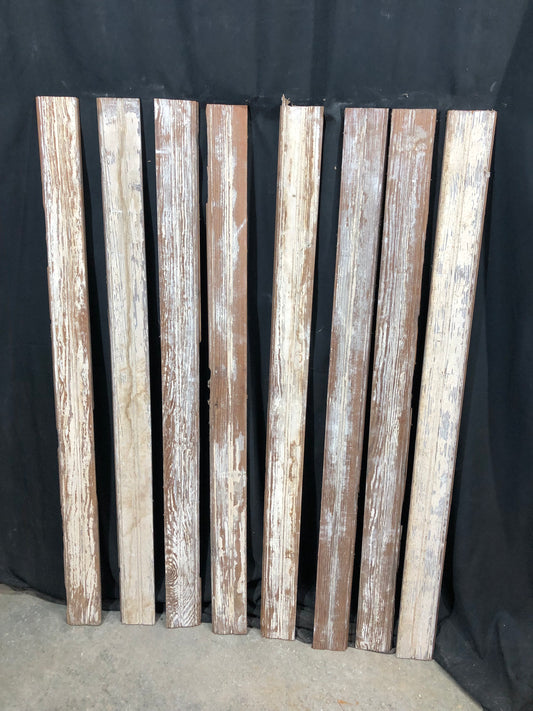 Craft Supplies & Tools > Raw Materials > Wood > Boards & Planks - 8 Reclaimed Wainscoting Bead Board Pieces, Architectural...