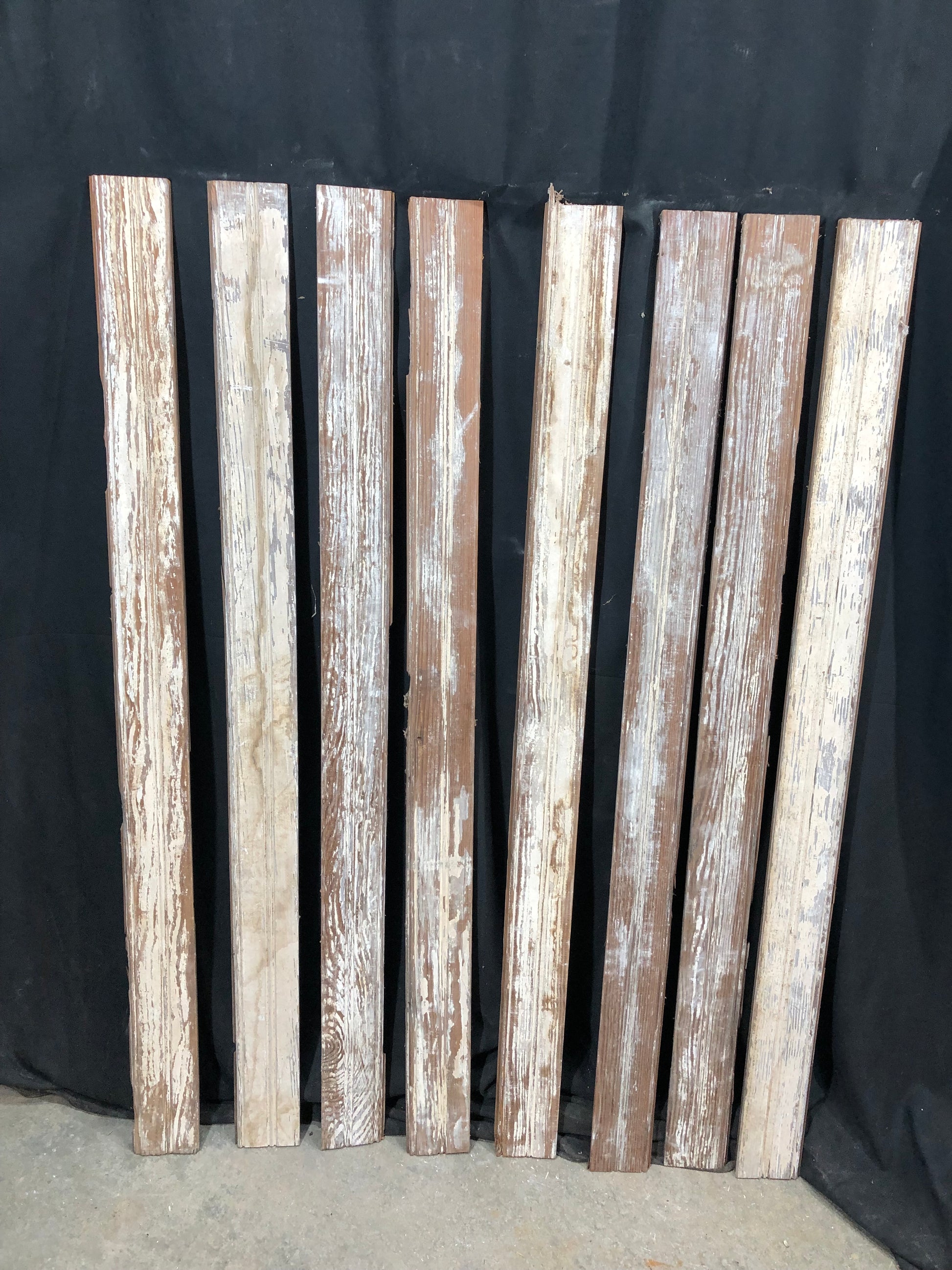 Craft Supplies & Tools > Raw Materials > Wood > Boards & Planks - 8 Reclaimed Wainscoting Bead Board Pieces, Architectural...