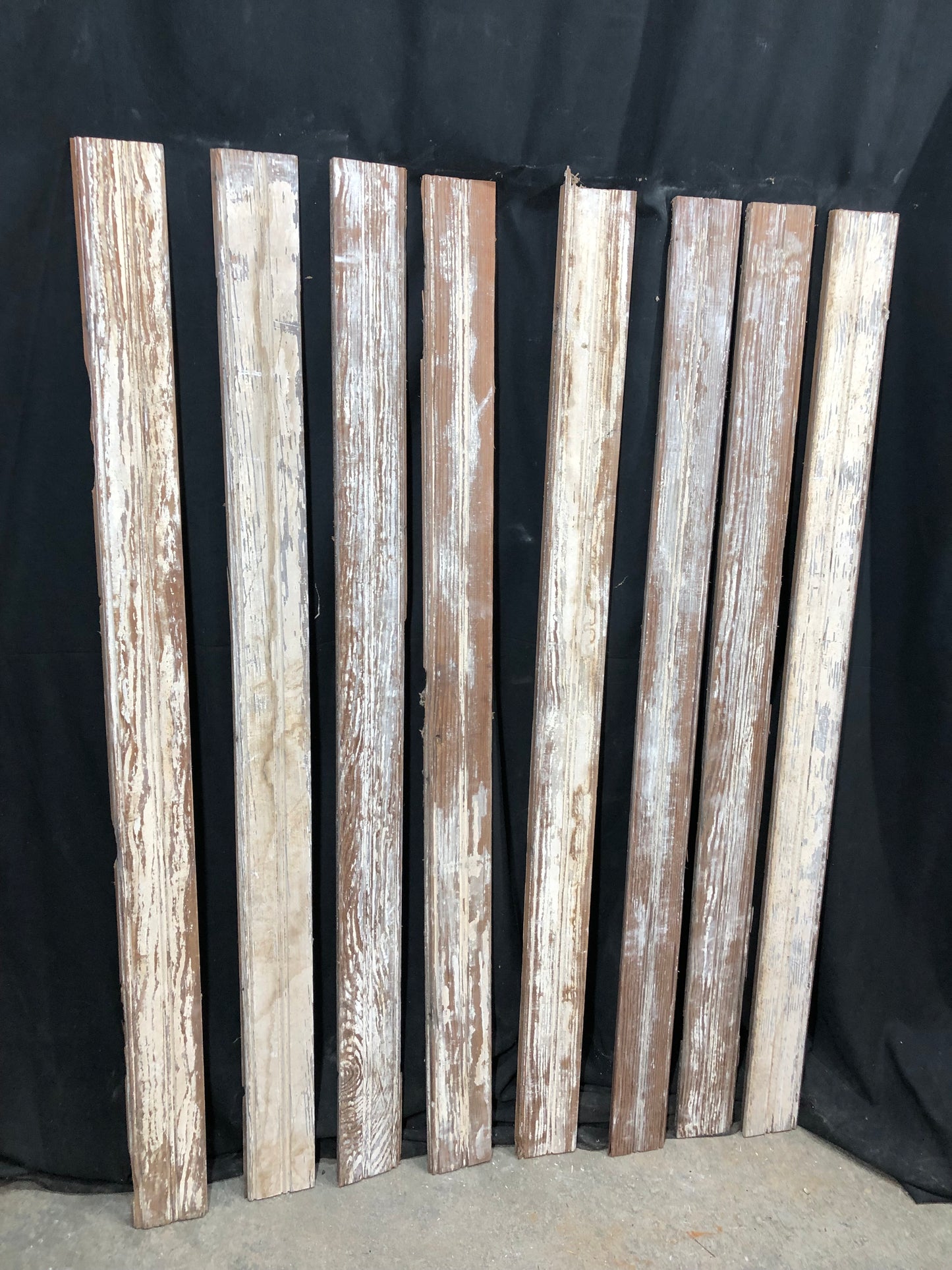 Craft Supplies & Tools > Raw Materials > Wood > Boards & Planks - 8 Reclaimed Wainscoting Bead Board Pieces, Architectural...