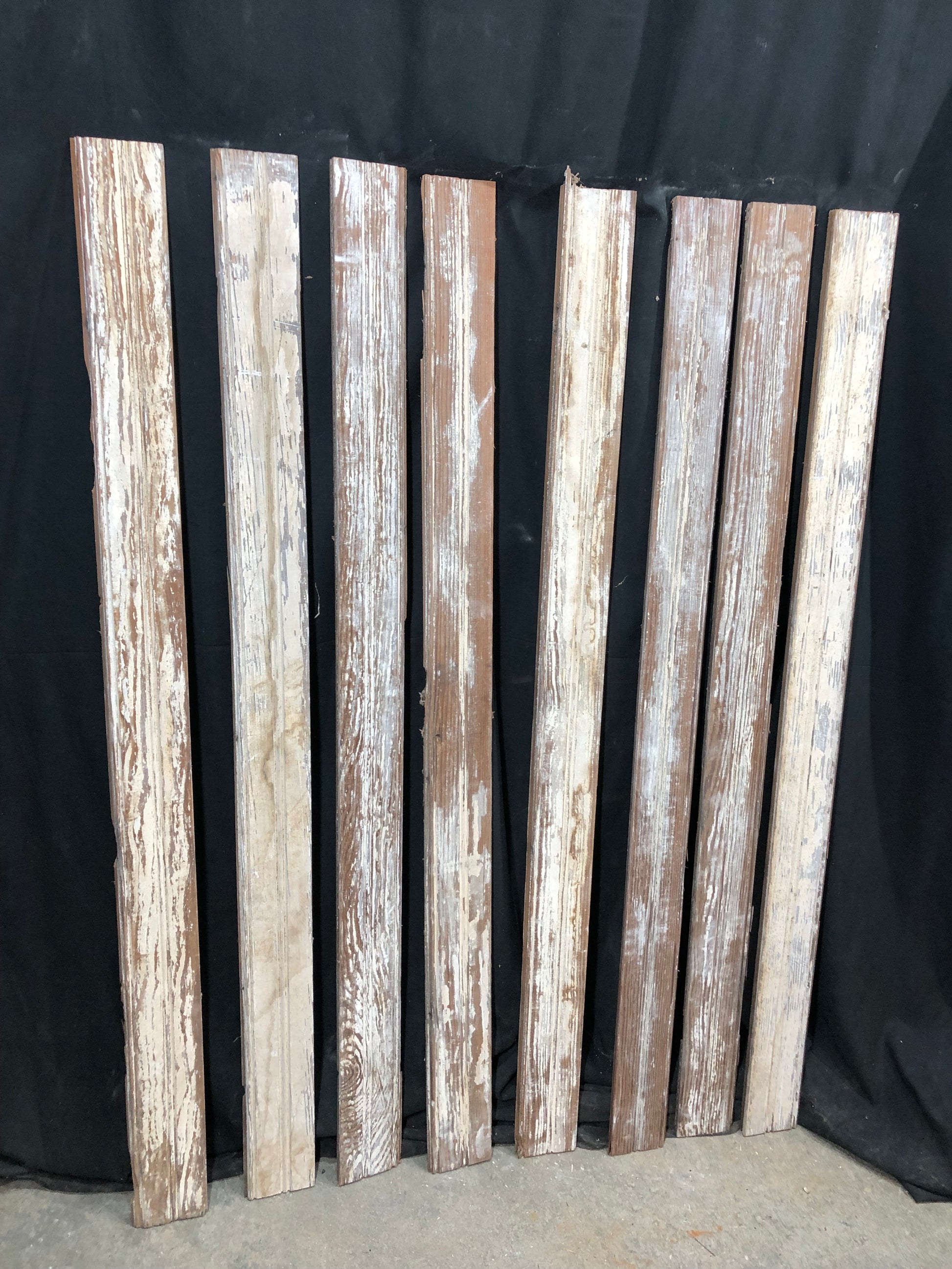 Craft Supplies & Tools > Raw Materials > Wood > Boards & Planks - 8 Reclaimed Wainscoting Bead Board Pieces, Architectural...