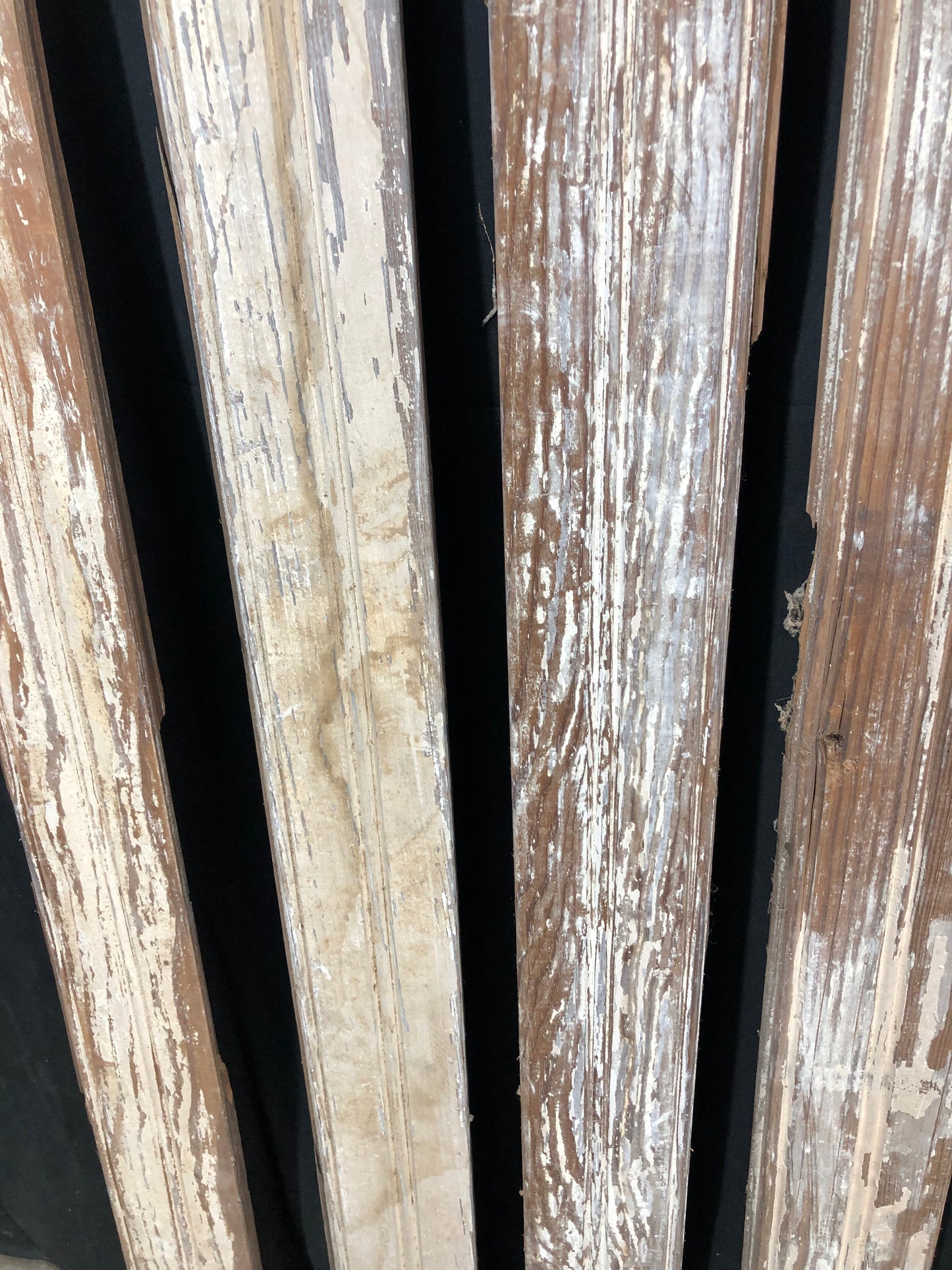 Craft Supplies & Tools > Raw Materials > Wood > Boards & Planks - 8 Reclaimed Wainscoting Bead Board Pieces, Architectural...
