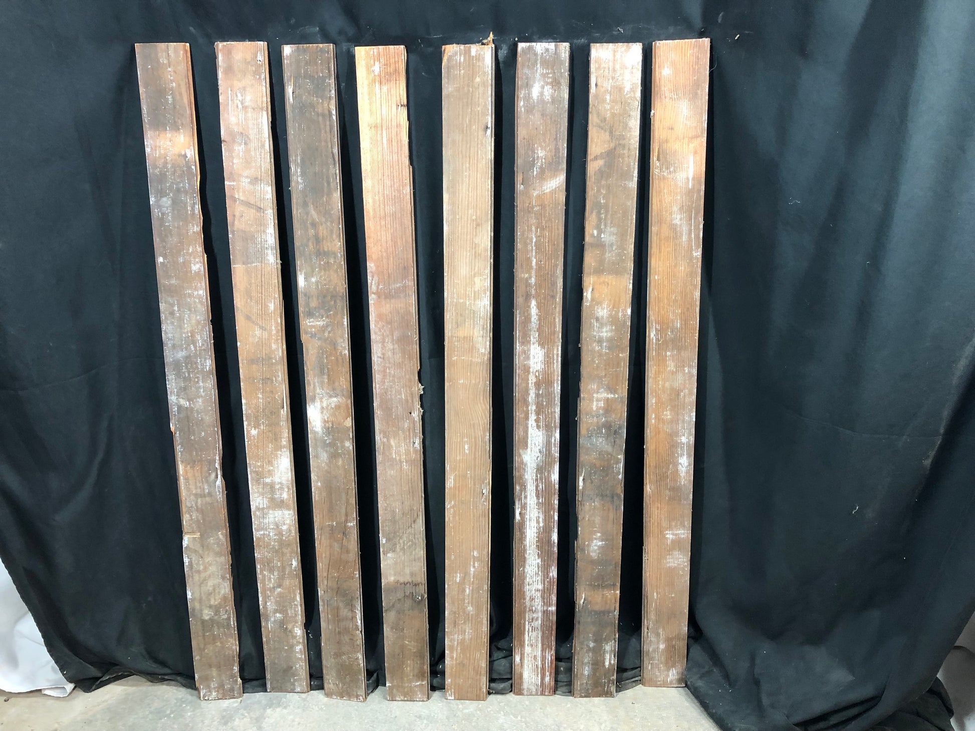 Craft Supplies & Tools > Raw Materials > Wood > Boards & Planks - 8 Reclaimed Wainscoting Bead Board Pieces, Architectural...