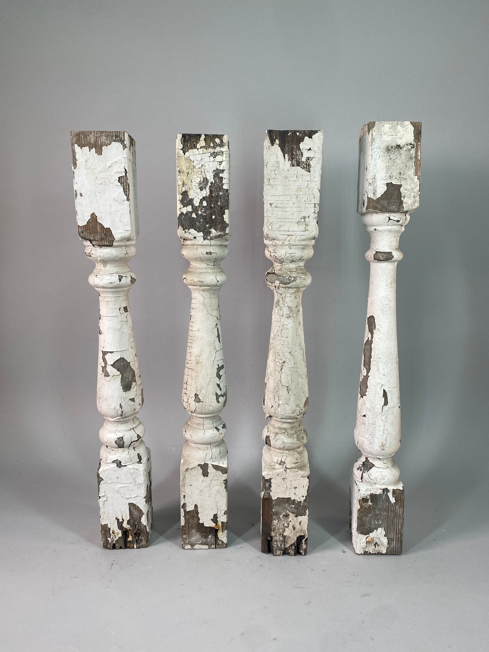 Balusters - 4 White Wood Balusters Reclaimed Spindles Porch Post House Trim A60 by The Old Grainery (Architectural, Candle...