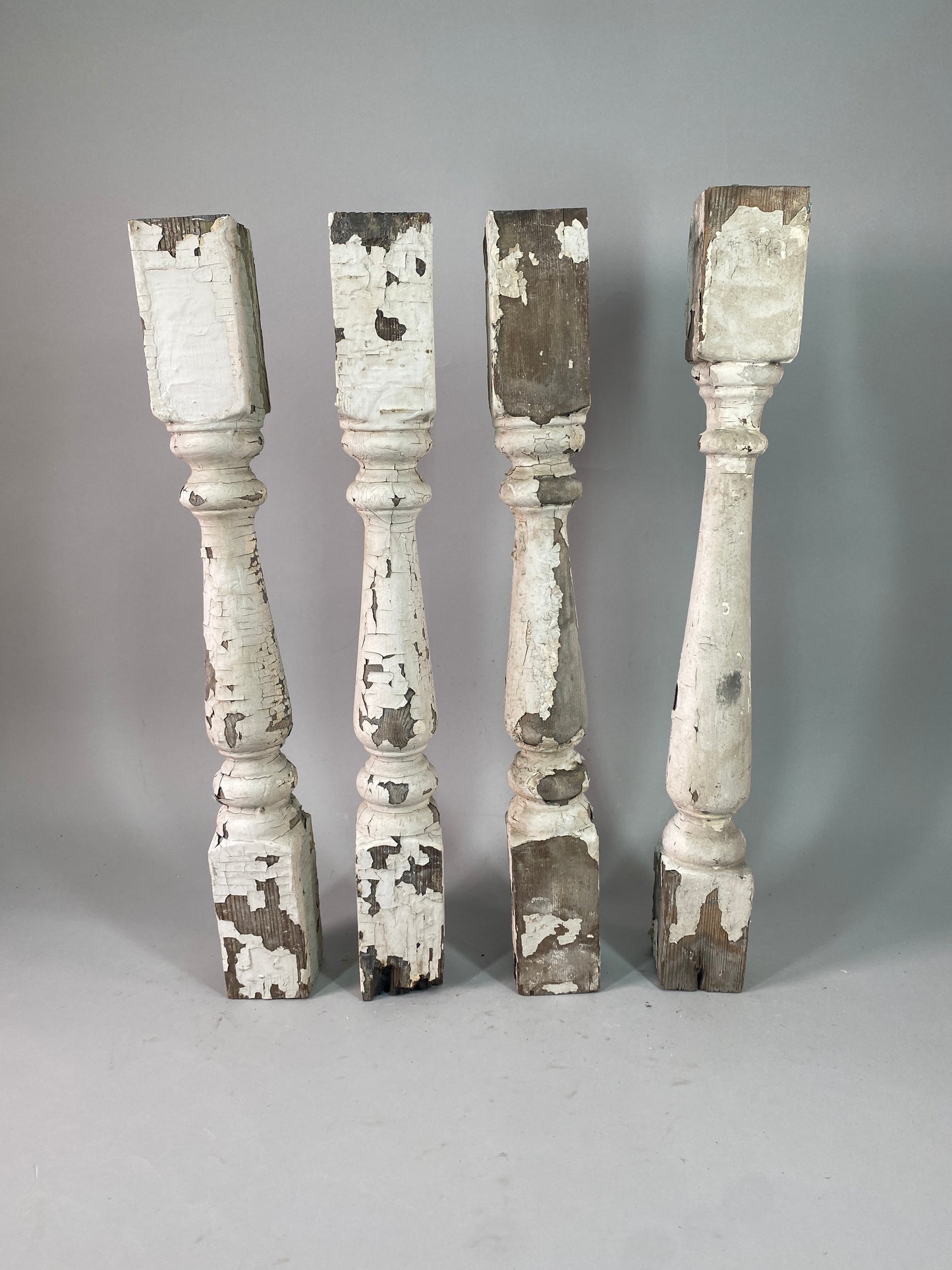 Balusters - 4 White Wood Balusters Reclaimed Spindles Porch Post House Trim A60 by The Old Grainery (Architectural, Candle...