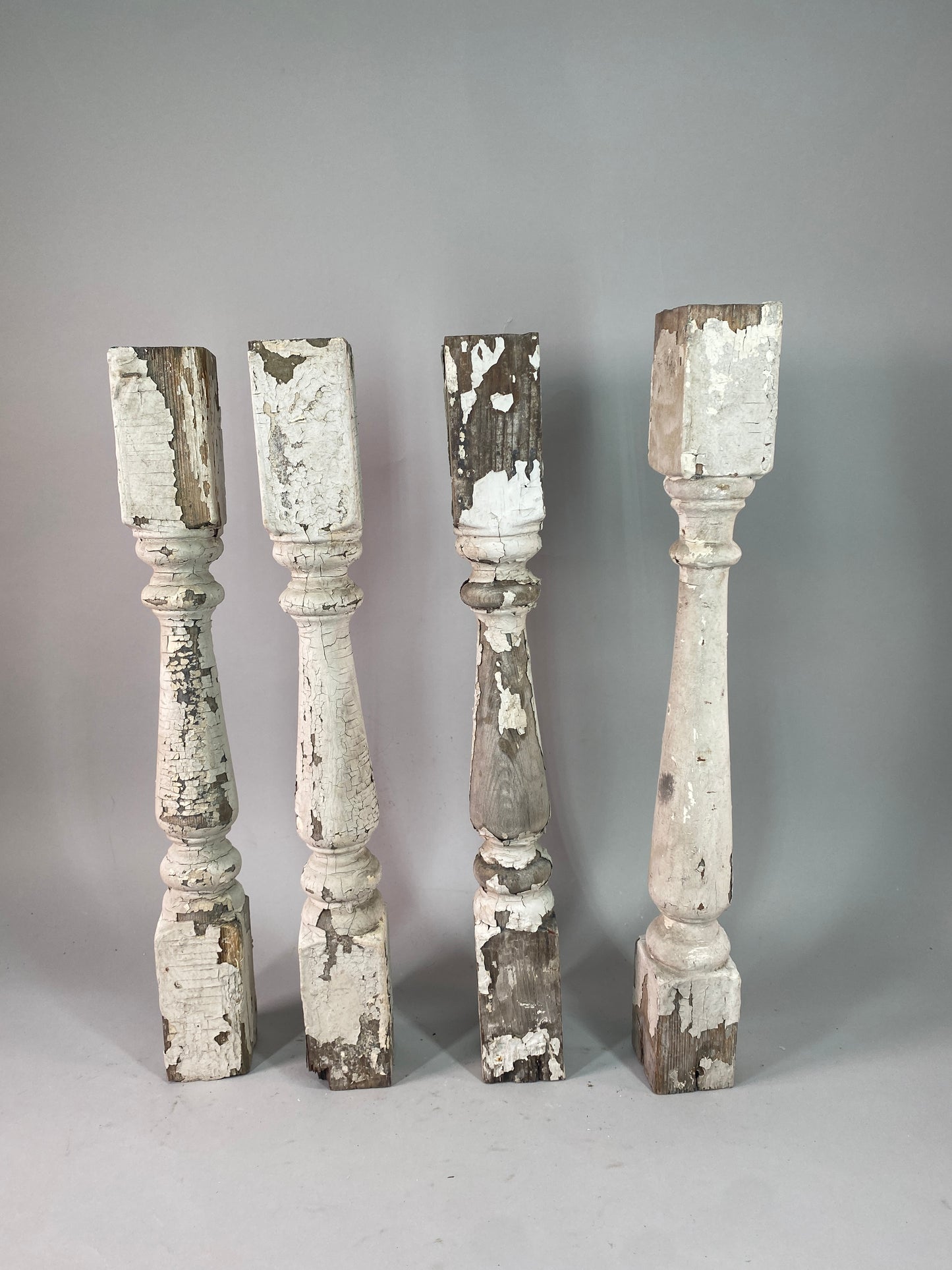Balusters - 4 White Wood Balusters Reclaimed Spindles Porch Post House Trim A60 by The Old Grainery (Architectural, Candle...