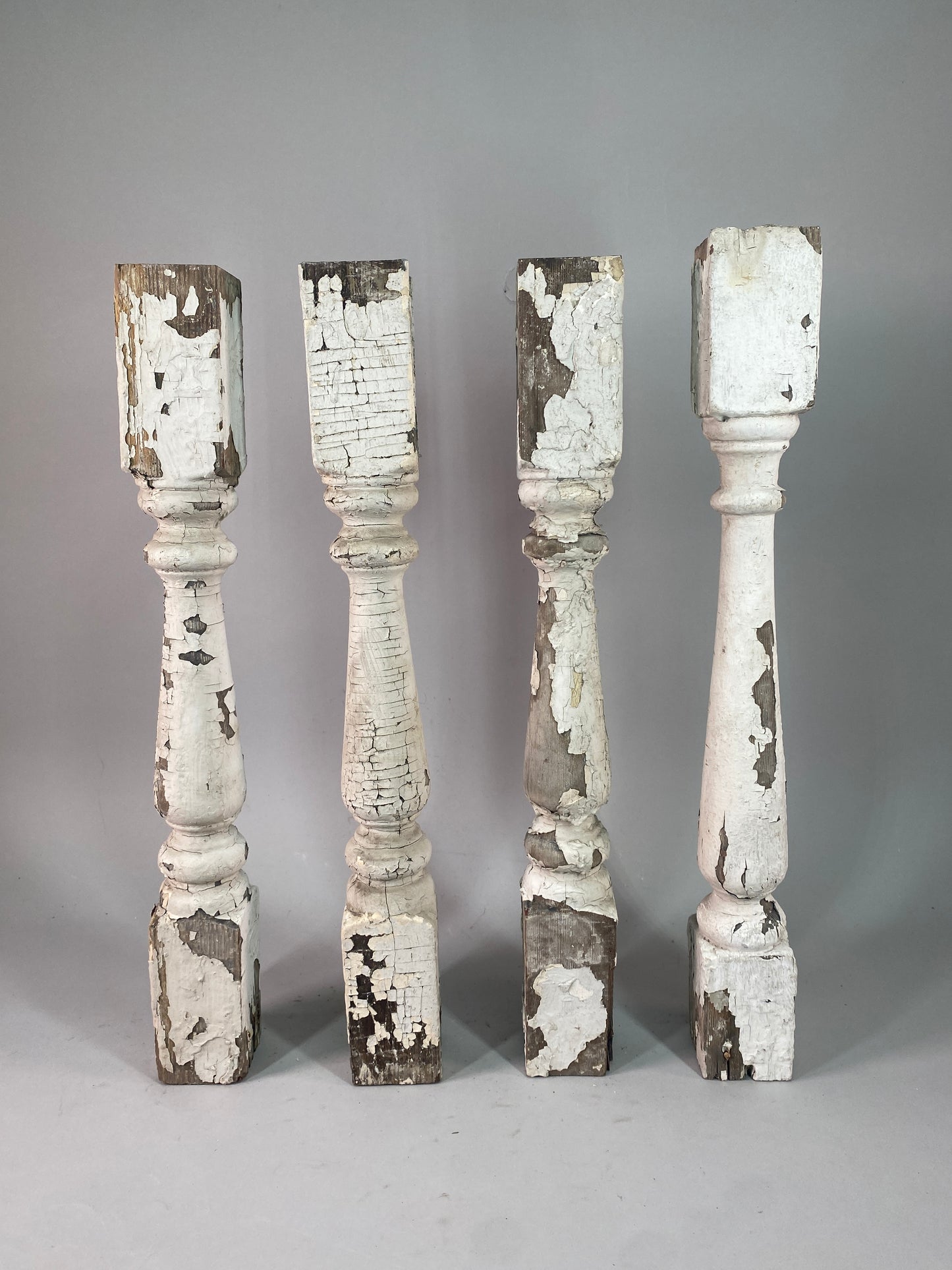 Balusters - 4 White Wood Balusters Reclaimed Spindles Porch Post House Trim A60 by The Old Grainery (Architectural, Candle...