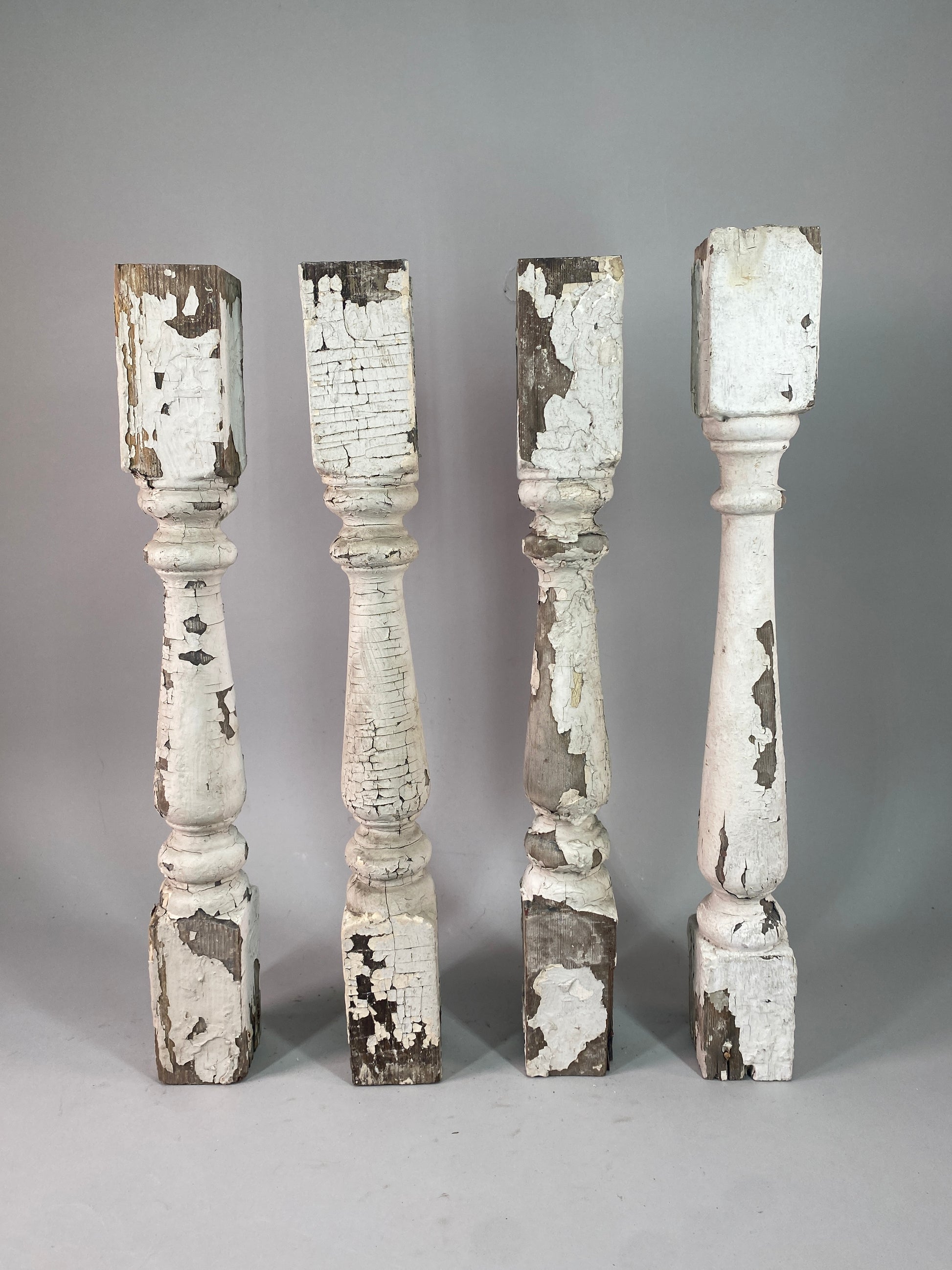 Balusters - 4 White Wood Balusters Reclaimed Spindles Porch Post House Trim A60 by The Old Grainery (Architectural, Candle...