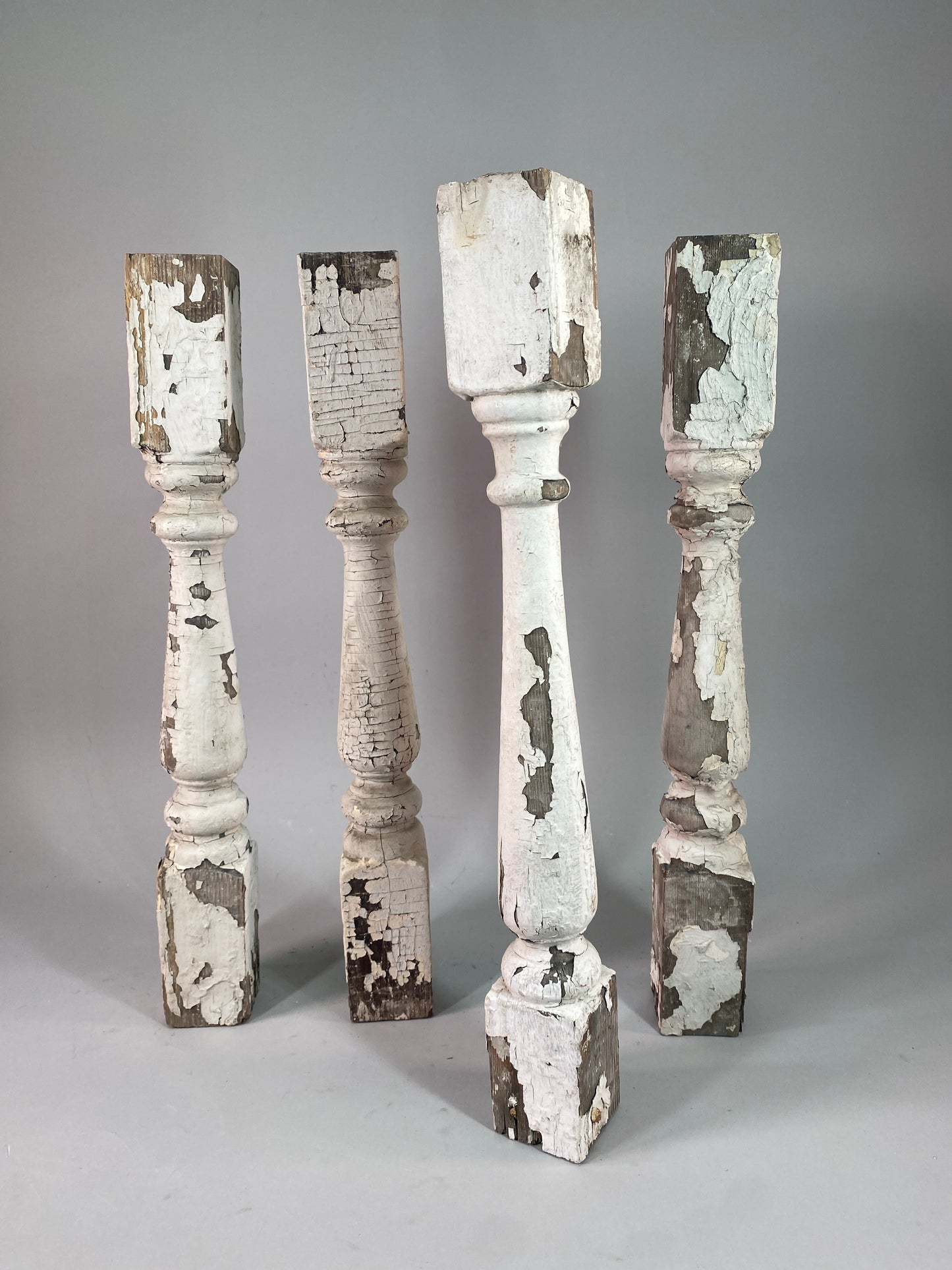 Balusters - 4 White Wood Balusters Reclaimed Spindles Porch Post House Trim A60 by The Old Grainery (Architectural, Candle...