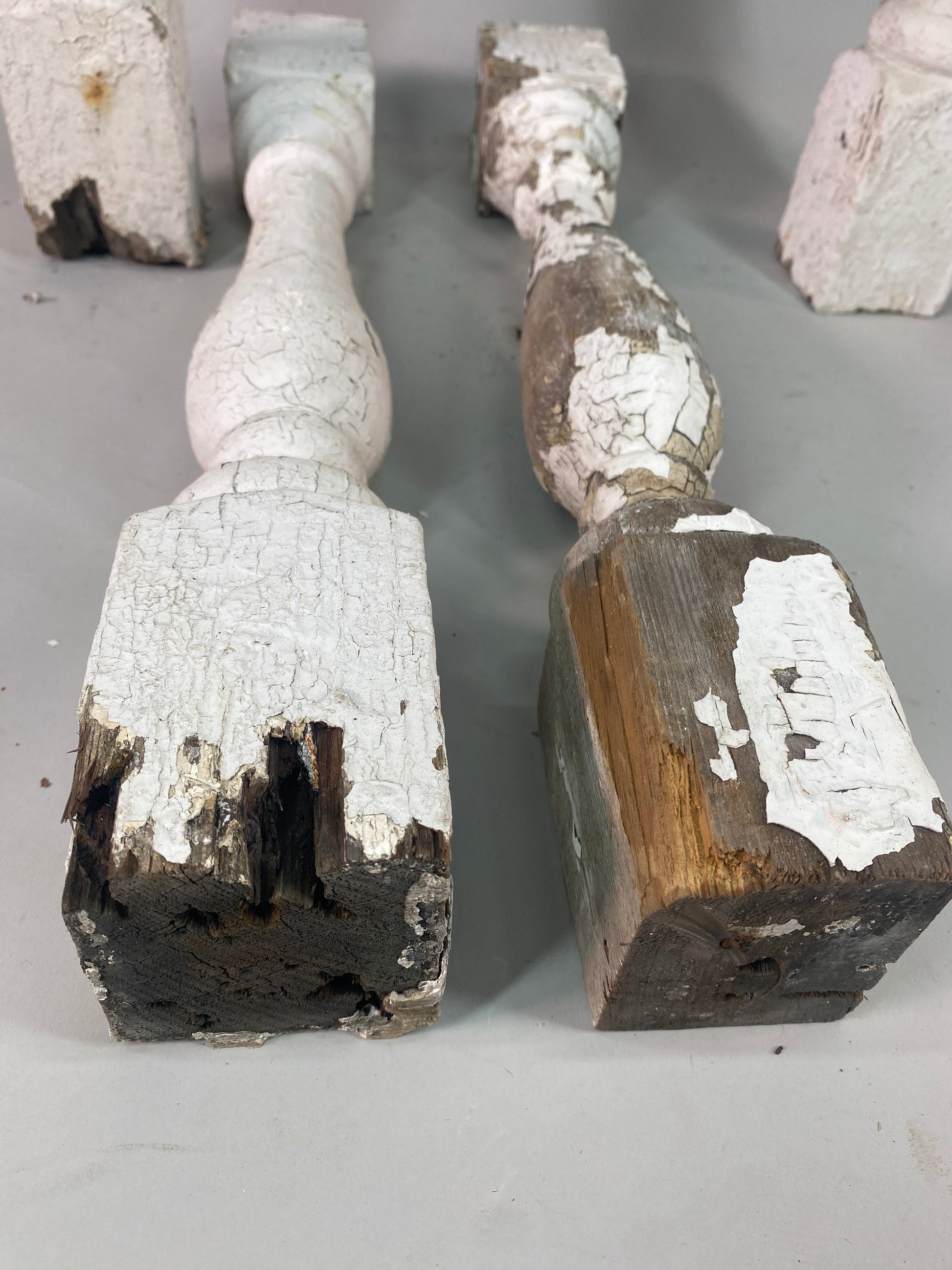 Balusters - 4 White Wood Balusters Reclaimed Spindles Porch Post House Trim A63 by The Old Grainery (Architectural, Candle...