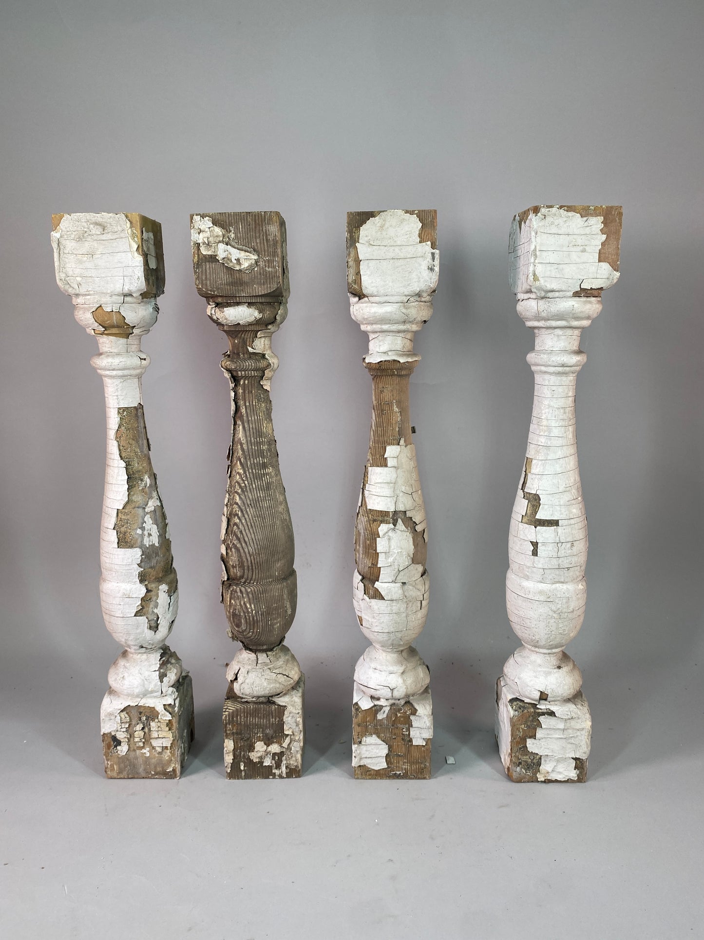Balusters - 4 White Wood Balusters Reclaimed Spindles Porch Post House Trim A58 by The Old Grainery (Architectural, Candle...