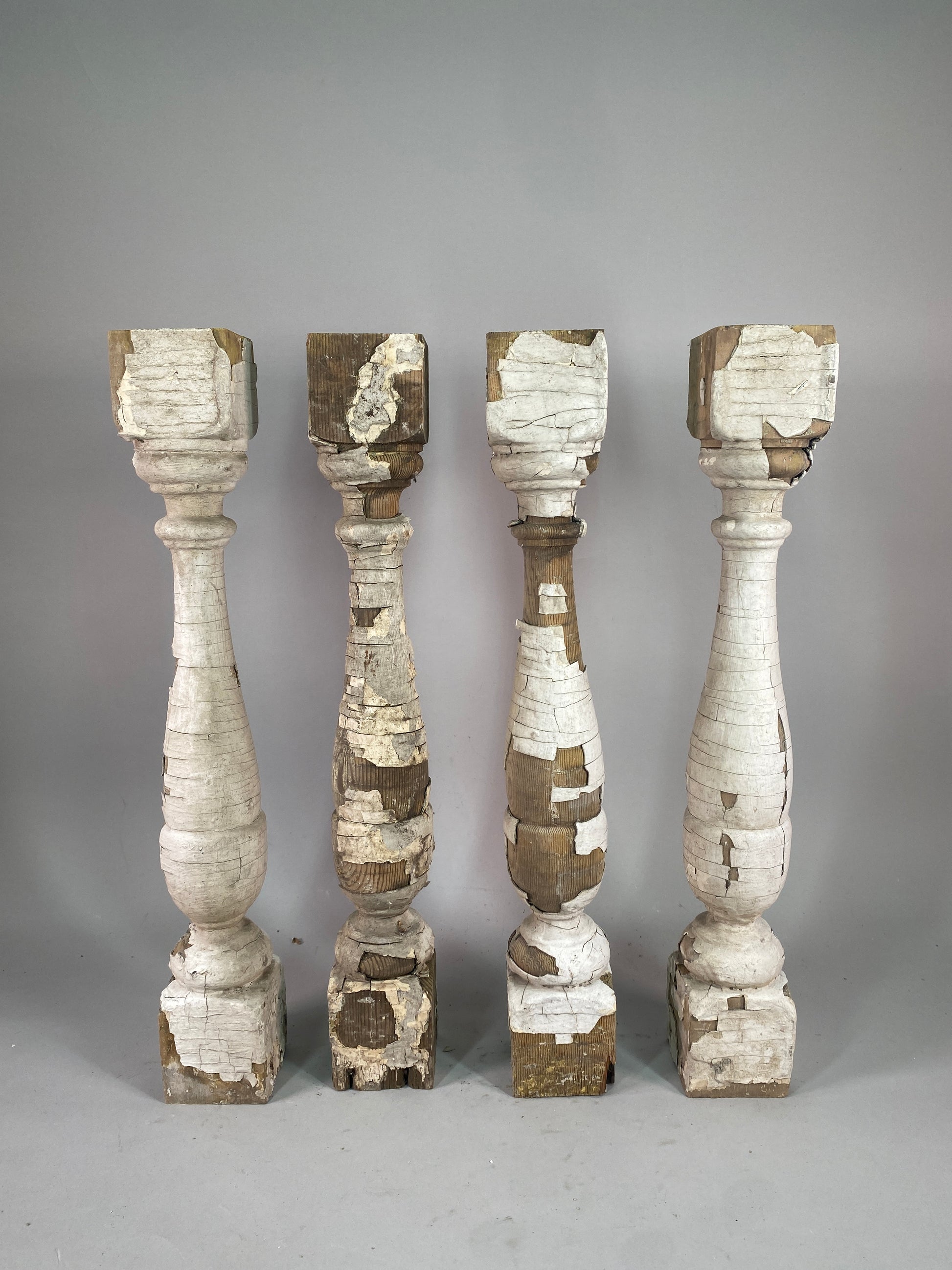 Balusters - 4 White Wood Balusters Reclaimed Spindles Porch Post House Trim A58 by The Old Grainery (Architectural, Candle...