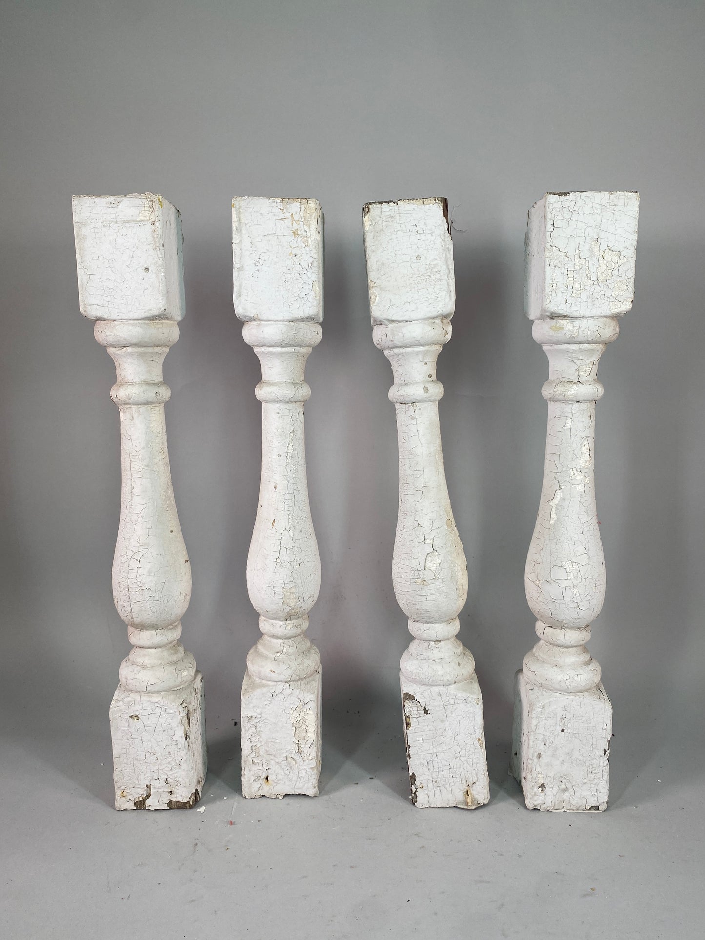 Balusters - 4 White Wood Balusters Reclaimed Spindles Porch Post House Trim A62 by The Old Grainery (Architectural, Candle...